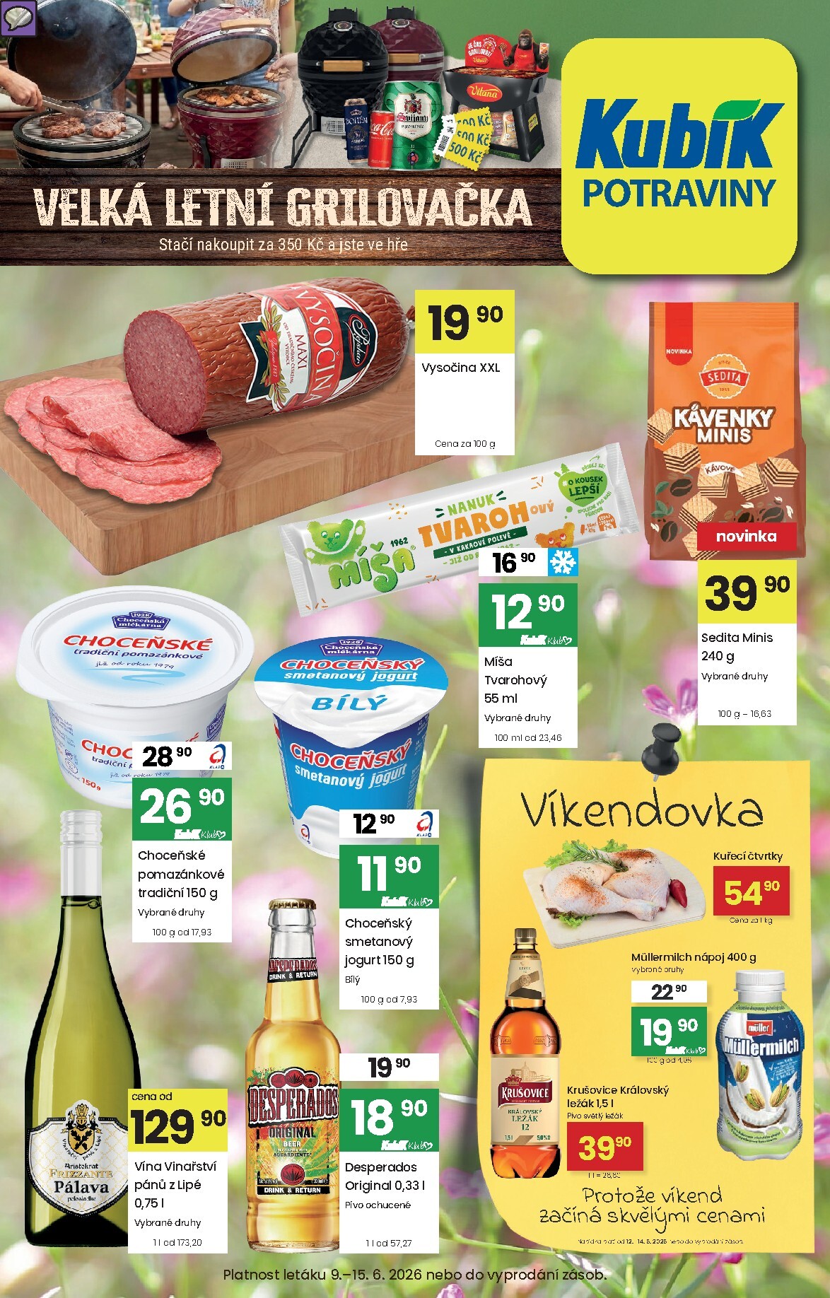 Aktuální Kubík leták platný od úterý 09.06.2026 do pondělí 15.06.2026
