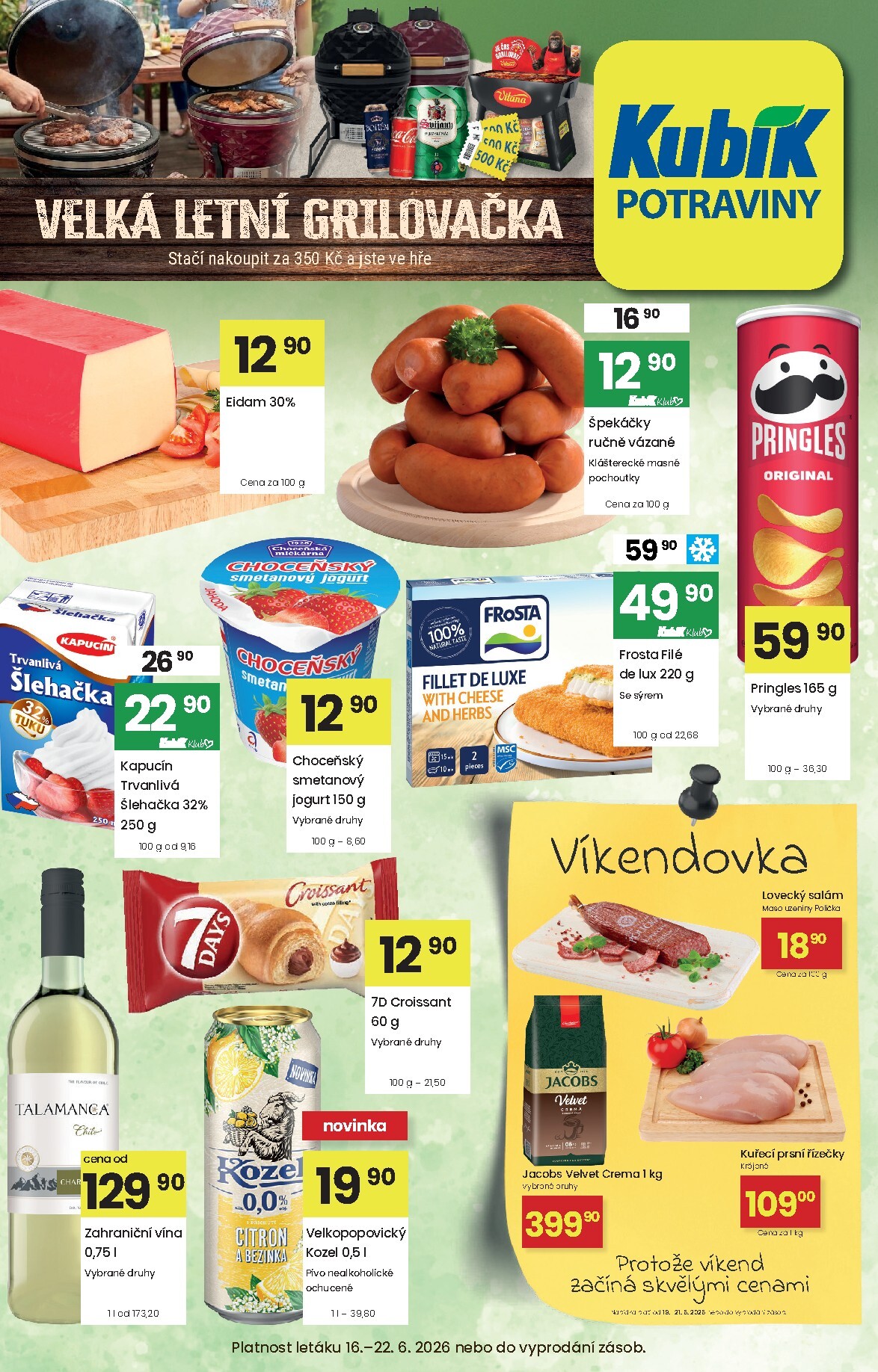 Aktuální Kubík leták platný od úterý 16.06.2026 do pondělí 22.06.2026