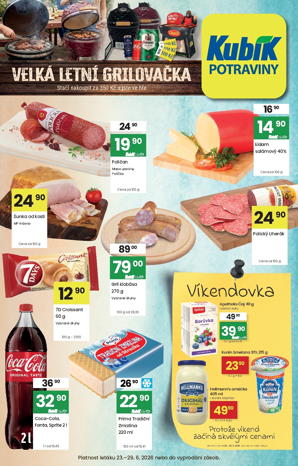 Aktuální Kubík leták platný od úterý 23.06.2026 do pondělí 29.06.2026