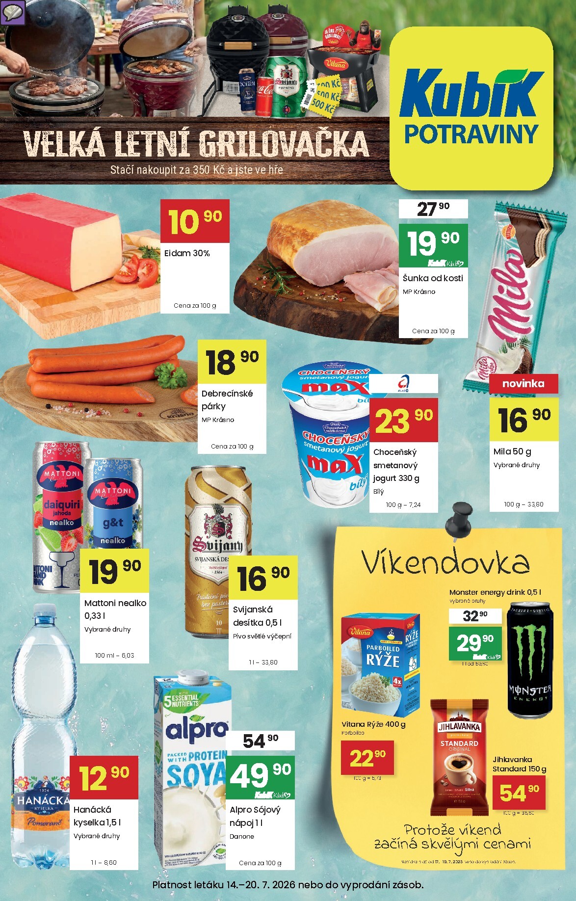 Aktuální Kubík leták platný od úterý 14.07.2026 do pondělí 20.07.2026