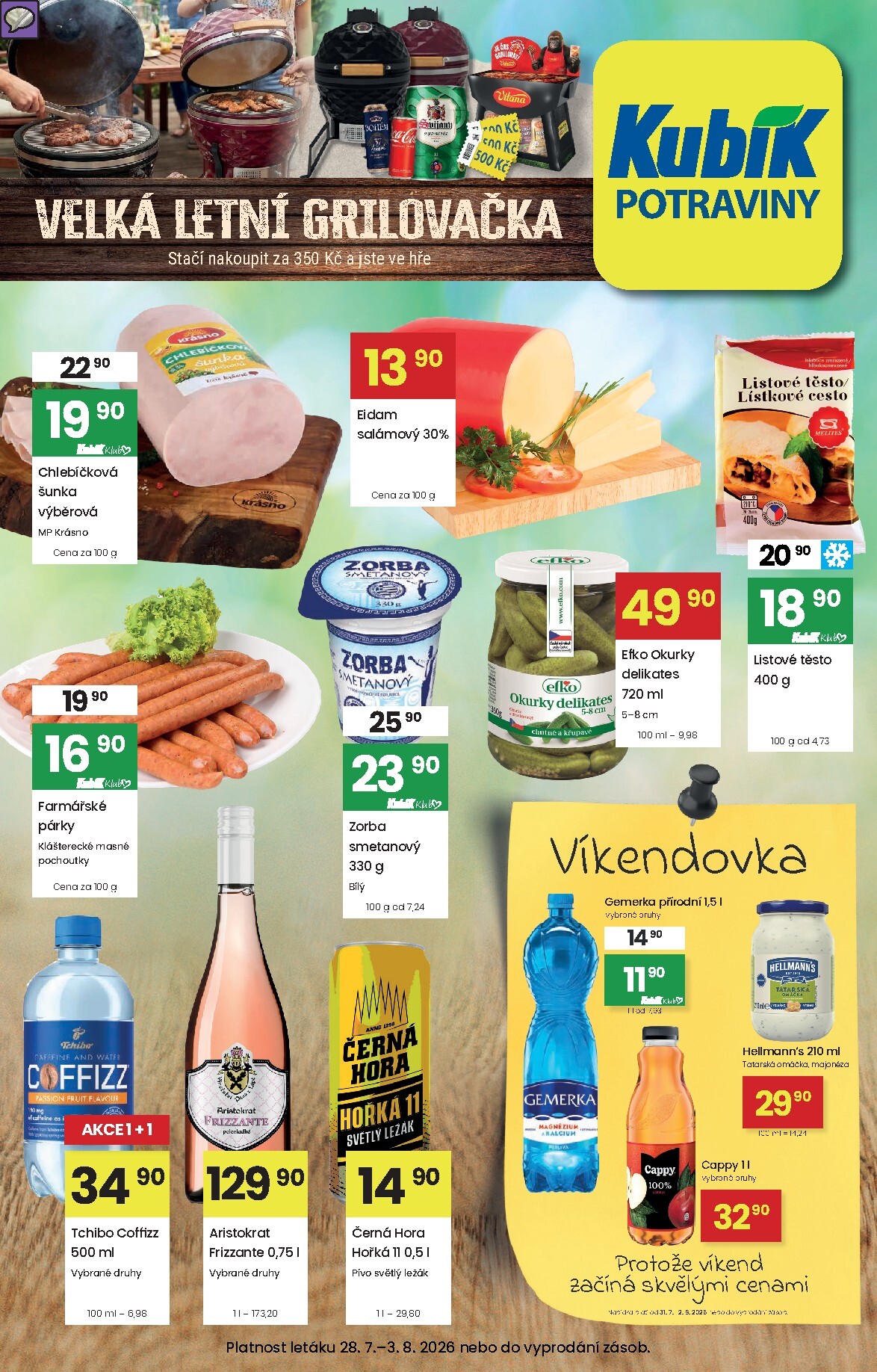 Aktuální Kubík leták platný od úterý 28.07.2026 do pondělí 03.08.2026