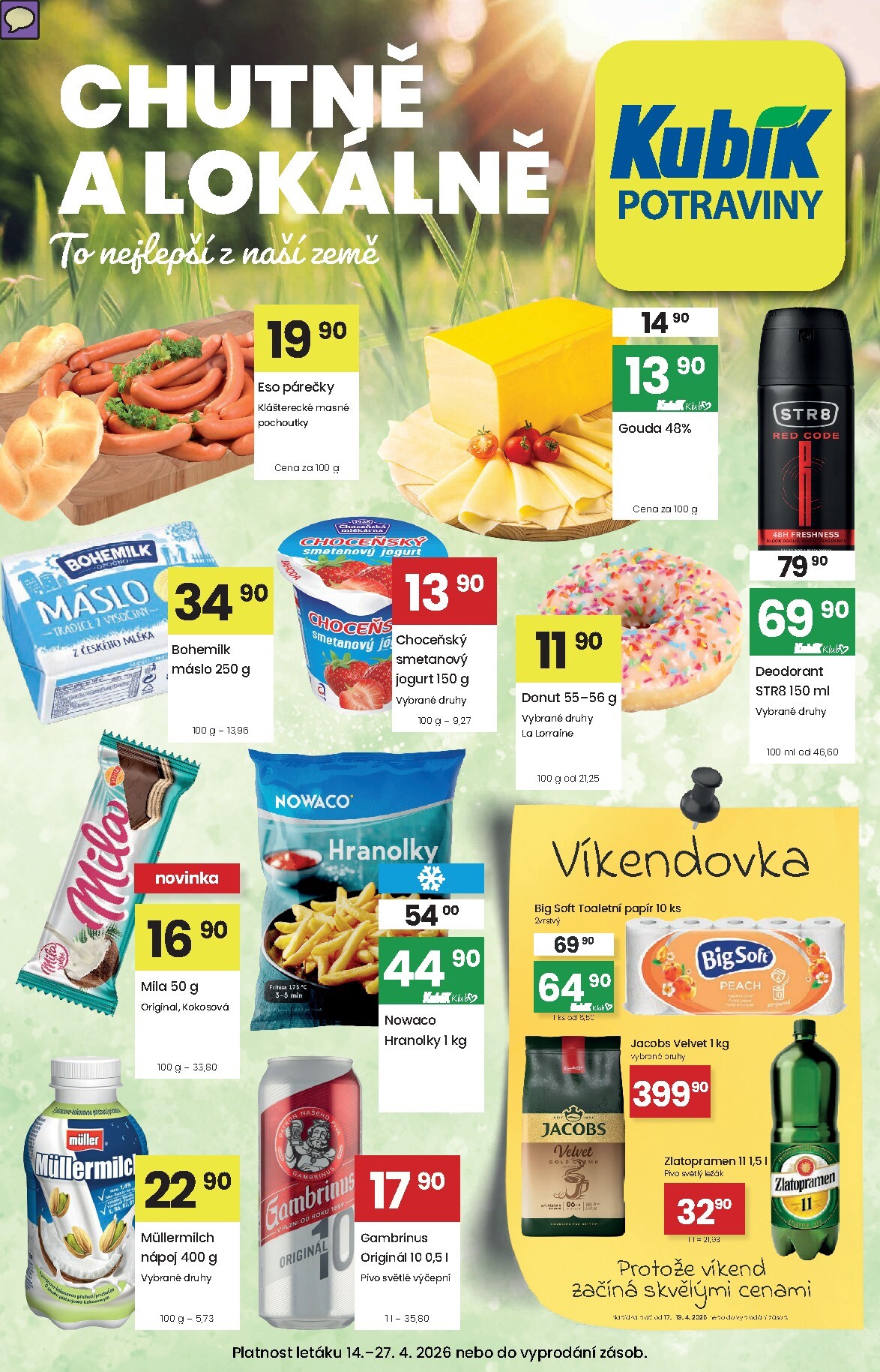 Aktuální Kubík leták platný od úterý 14.04.2026 do pondělí 27.04.2026