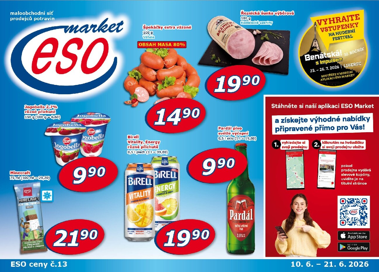 Budoucí ESO MARKET leták platný od středy 10.06.2026 do neděle 21.06.2026