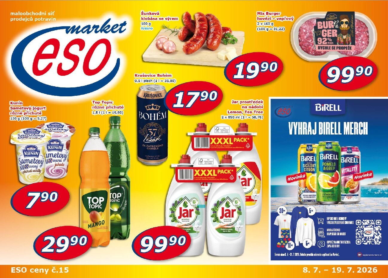 Budoucí ESO MARKET leták platný od středy 08.07.2026 do neděle 19.07.2026