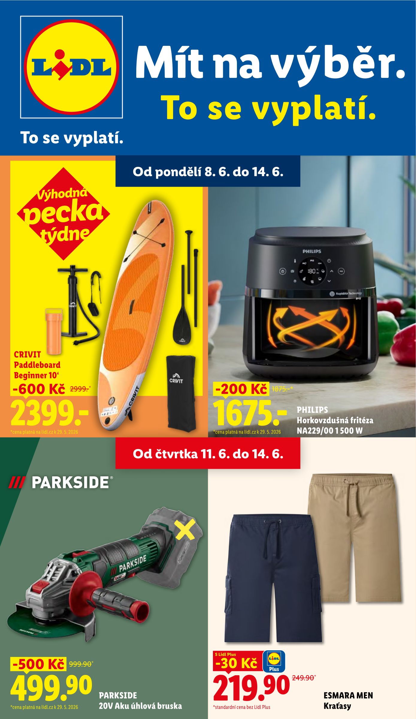 Lidl - Spotřební zboží leták na příští týden od pondělí 08.06.2026 do neděle 14.06.2026