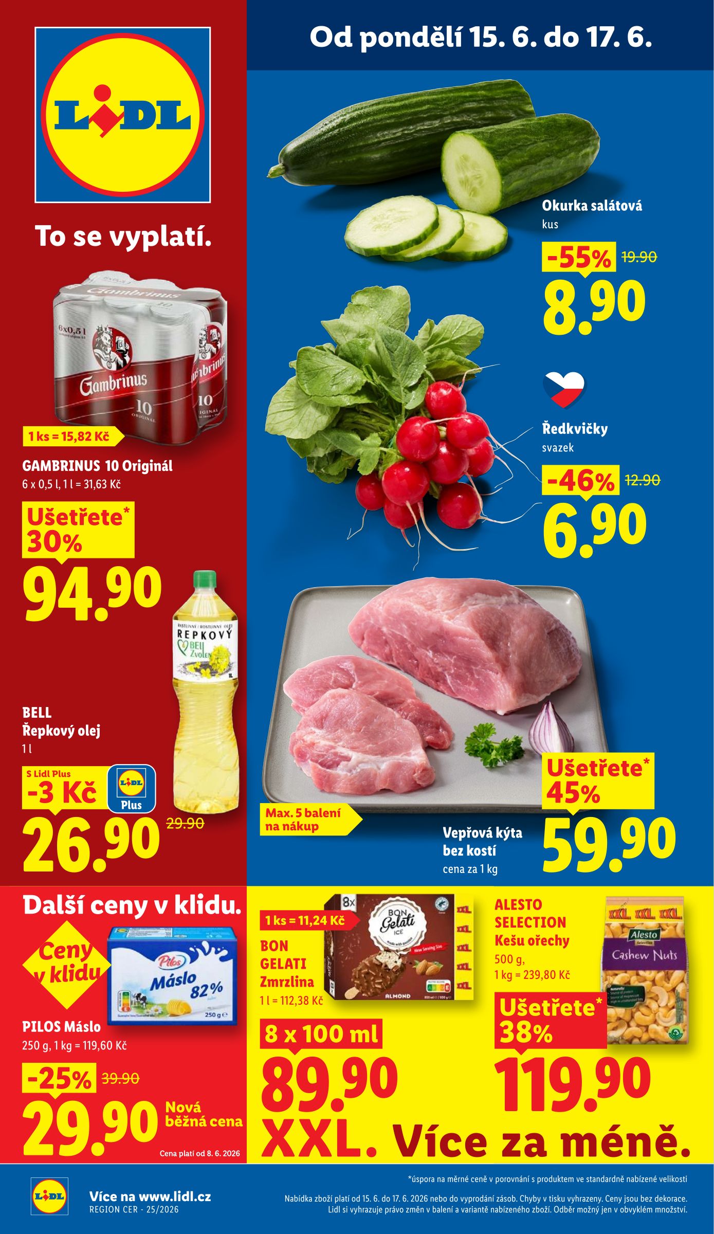 Lidl leták na příští týden od pondělí 15.06.2026 do středy 17.06.2026