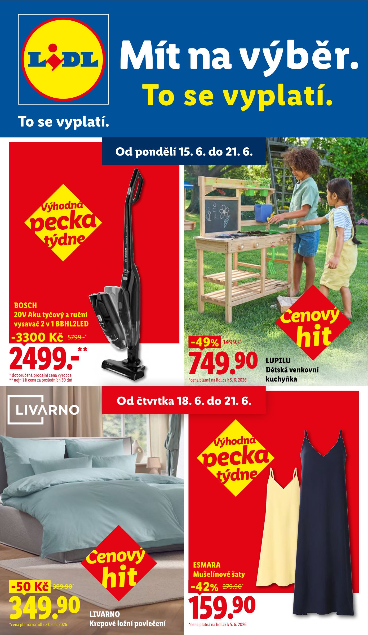 Lidl - Spotřební zboží leták na příští týden od pondělí 15.06.2026 do neděle 21.06.2026