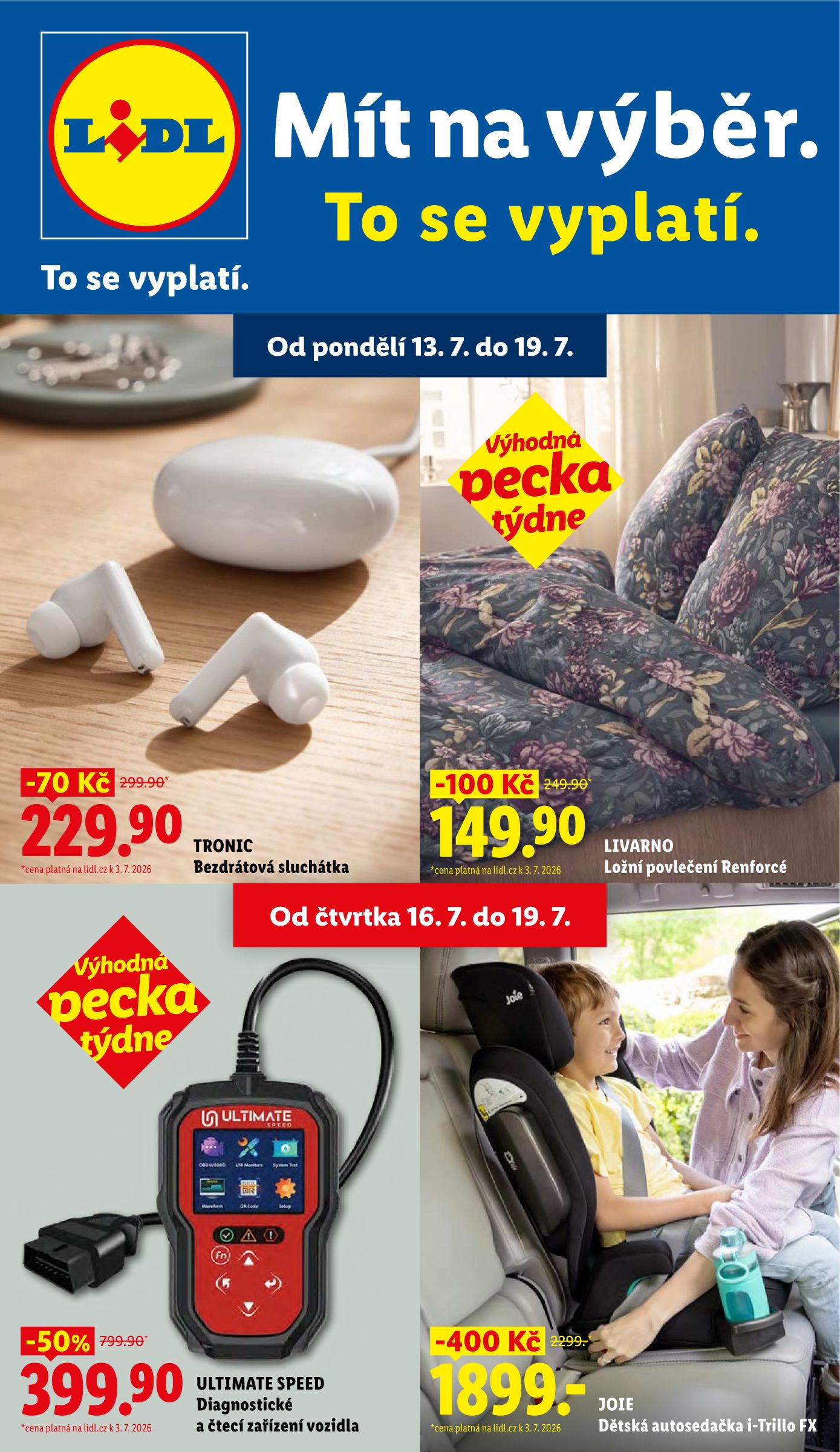 Lidl - Spotřební zboží leták na příští týden od pondělí 13.07.2026 do neděle 19.07.2026