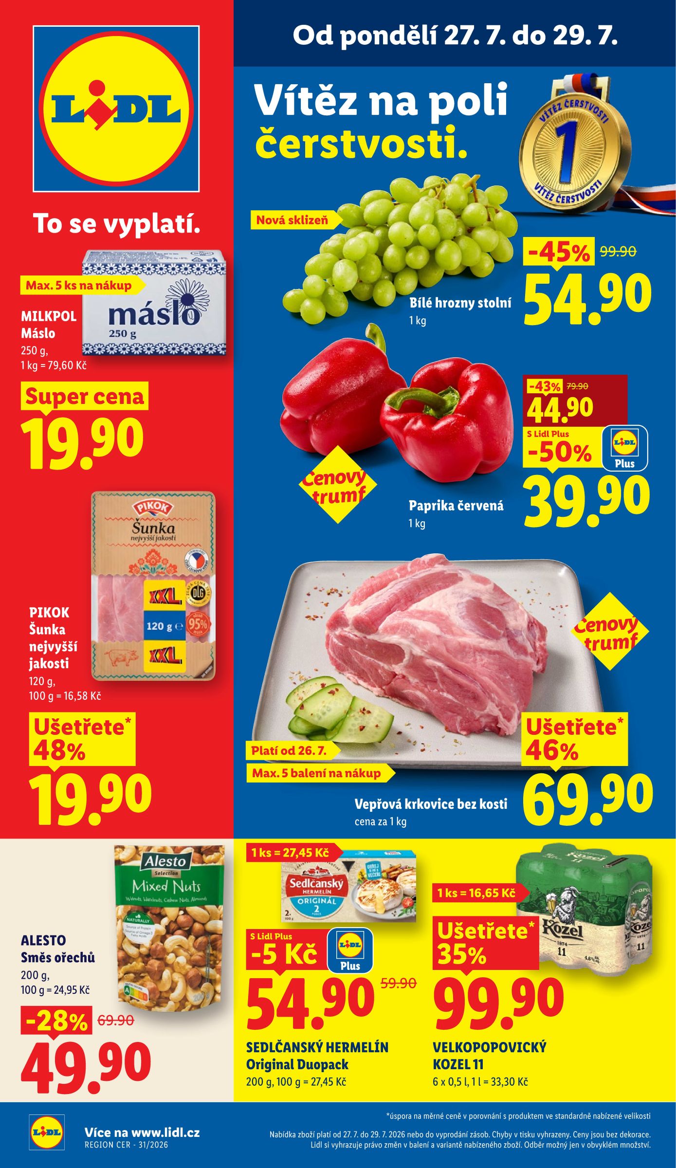 Lidl leták na příští týden od pondělí 27.07.2026 do neděle 02.08.2026