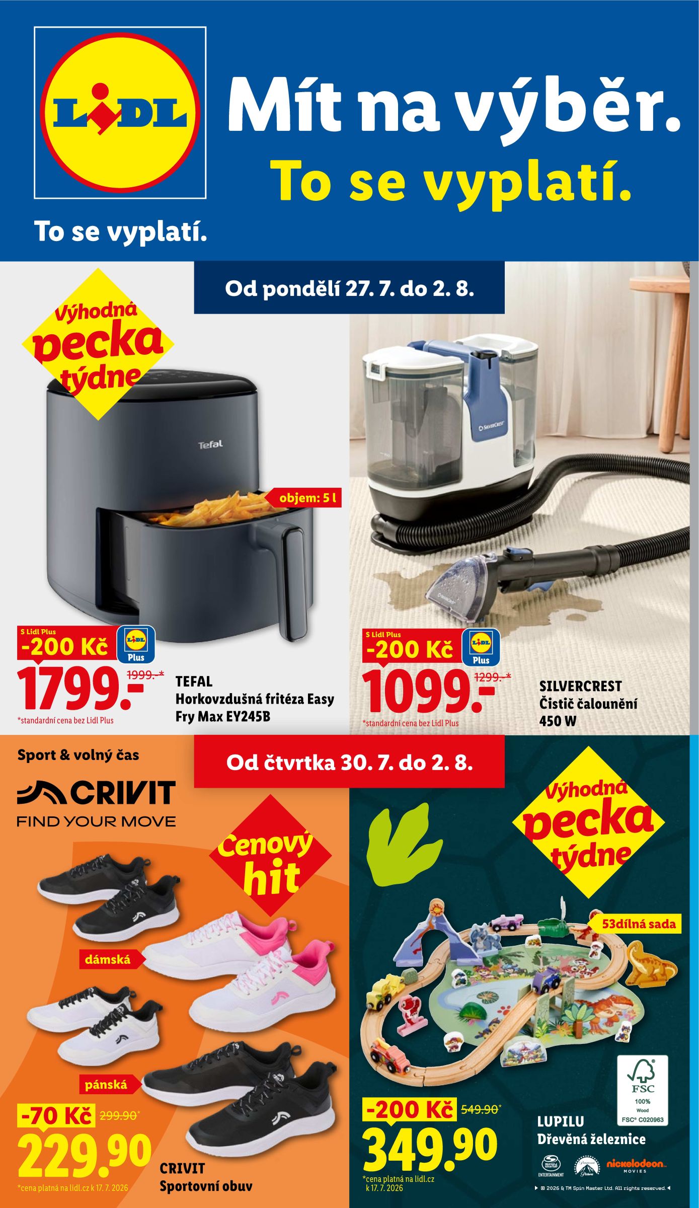 Lidl - Spotřební zboží leták na příští týden od pondělí 27.07.2026 do neděle 02.08.2026
