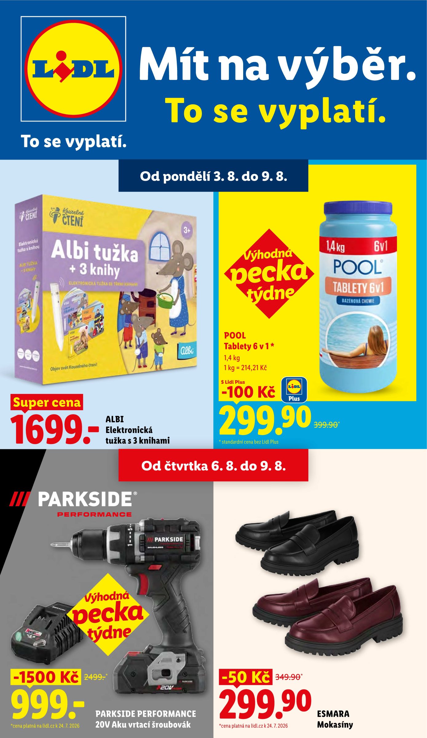 Lidl - Spotřební zboží leták na příští týden od pondělí 03.08.2026 do neděle 09.08.2026