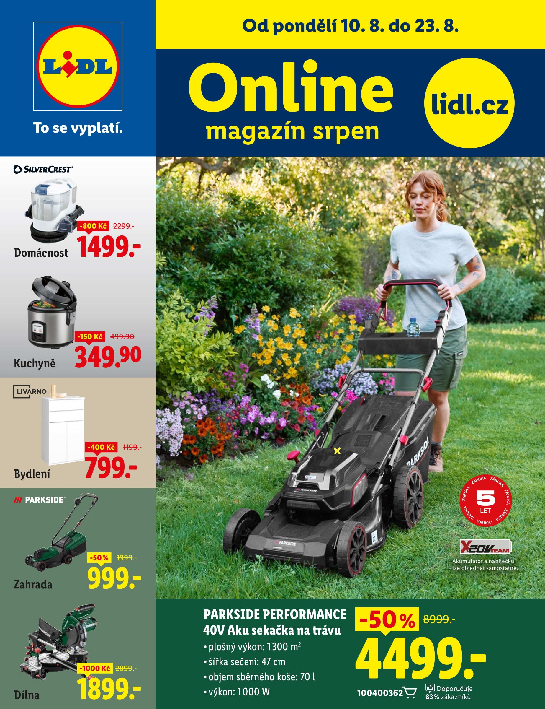 Lidl - Online magazín leták na příští týden od pondělí 10.08.2026 do neděle 23.08.2026