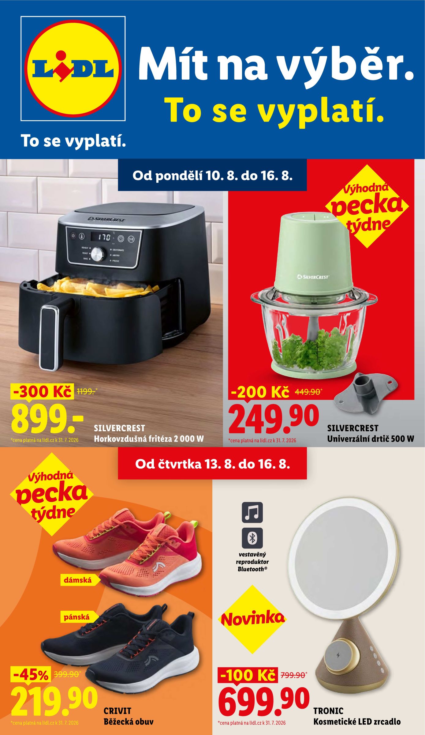 Lidl - Spotřební zboží leták na příští týden od pondělí 10.08.2026 do neděle 16.08.2026