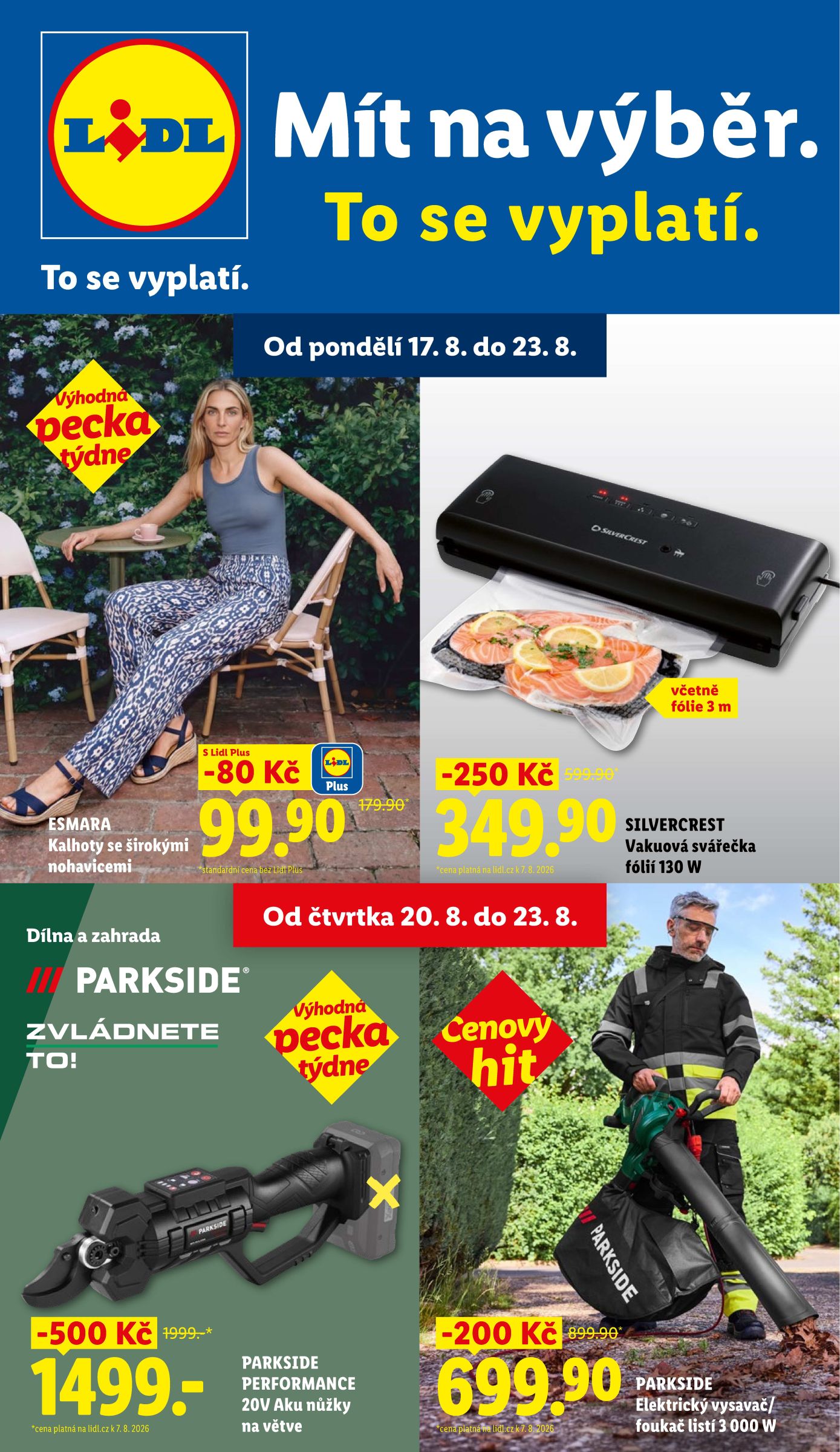 Lidl - Spotřební zboží leták na příští týden od pondělí 17.08.2026 do neděle 23.08.2026