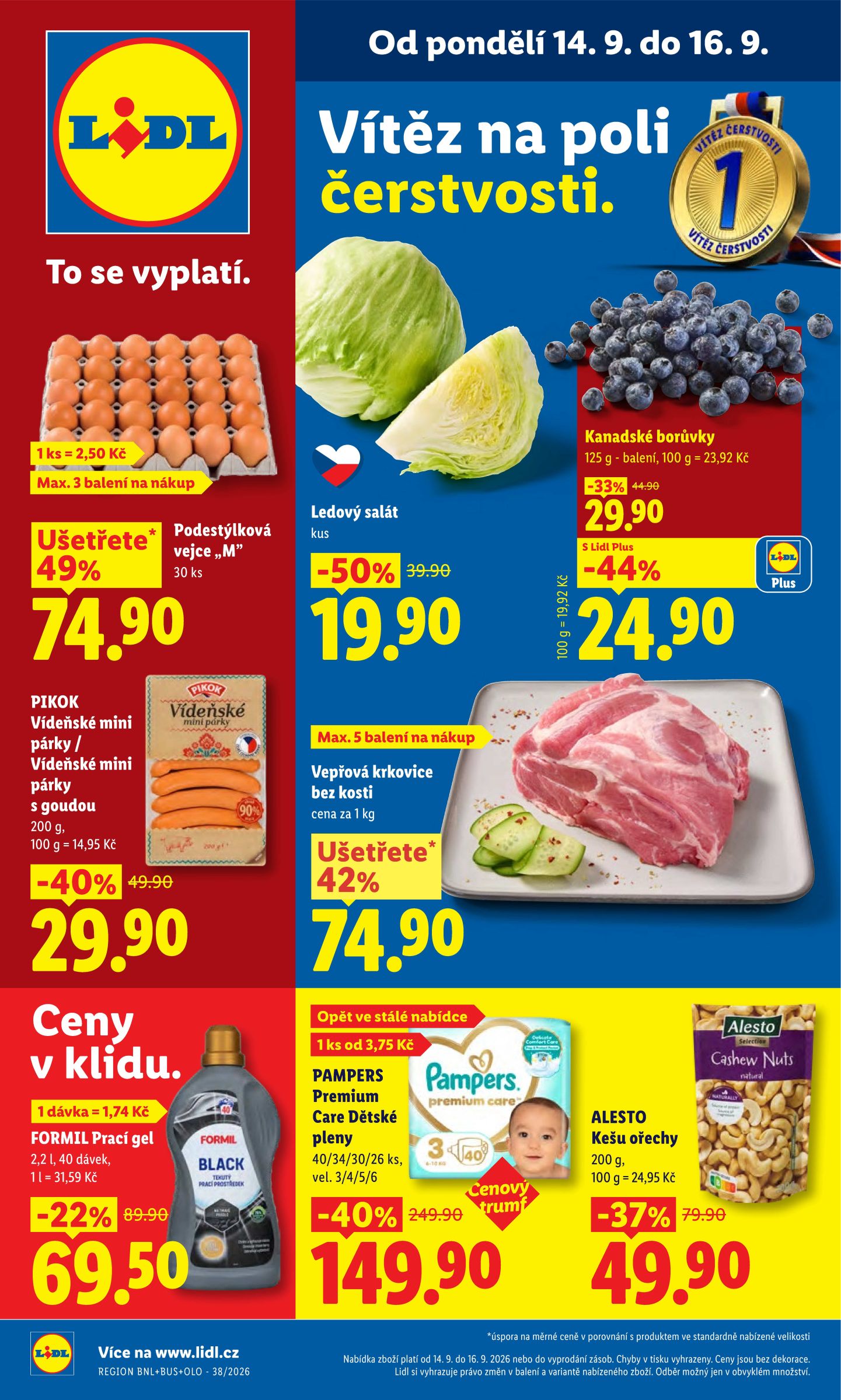 Lidl leták na příští týden od pondělí 14.09.2026 do středy 16.09.2026