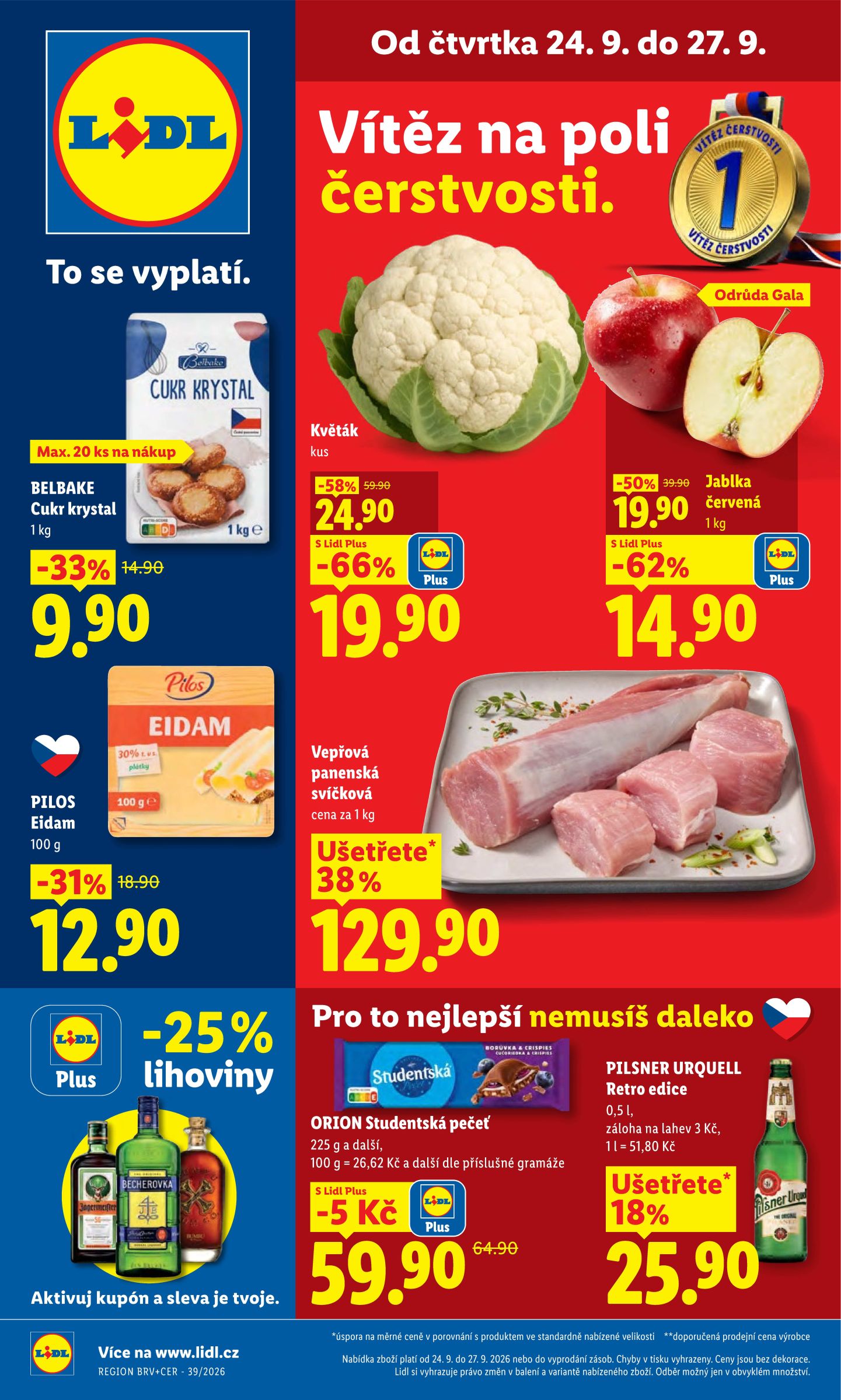 Aktuální Lidl leták platný od čtvrtka 24.09.2026 do neděle 27.09.2026