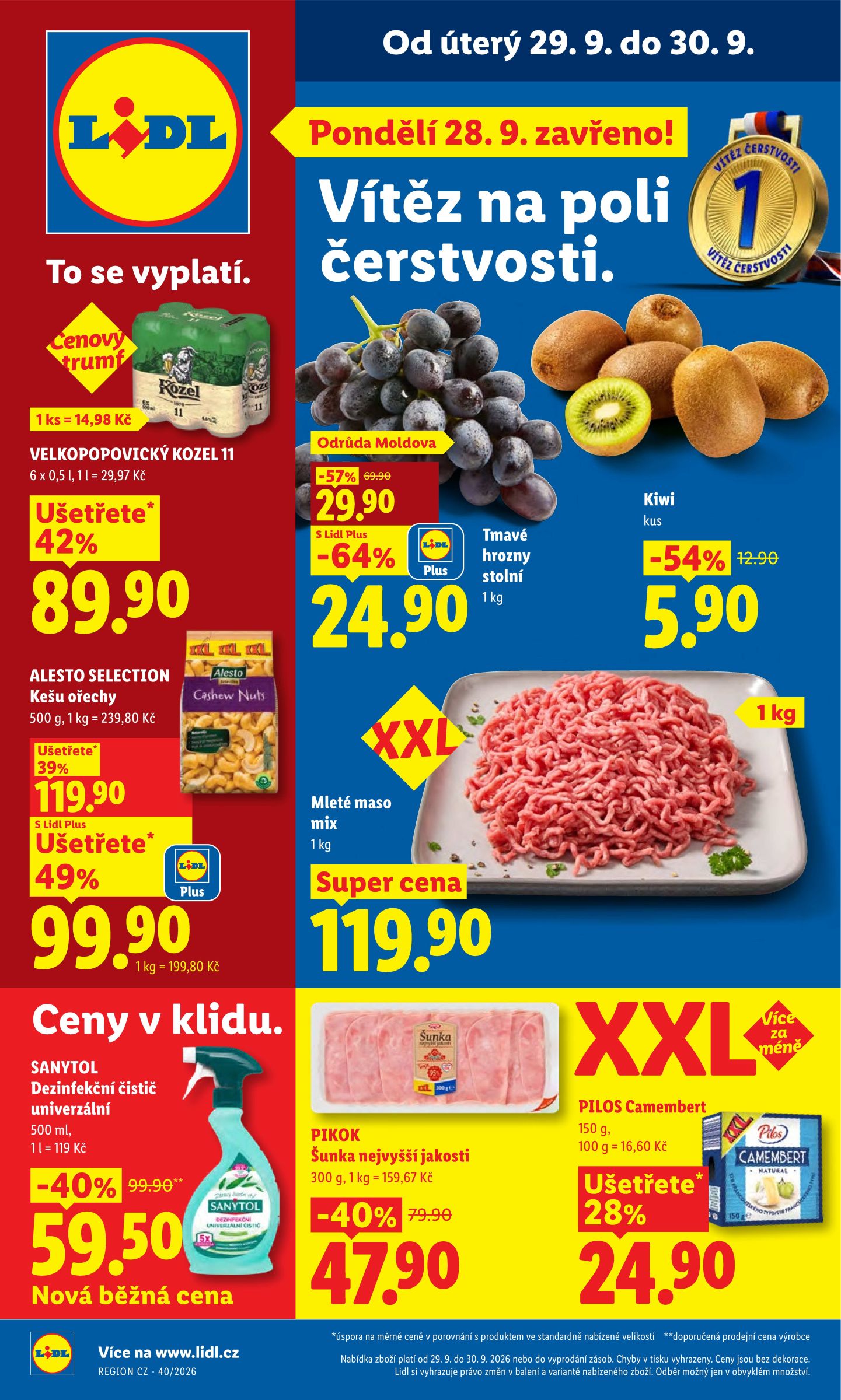 Lidl leták na příští týden od úterý 29.09.2026 do středy 30.09.2026
