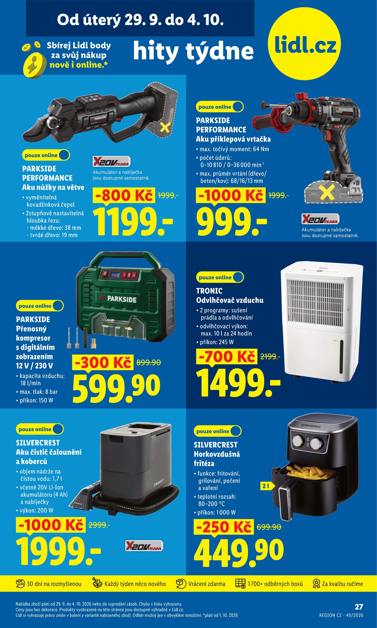 Lidl - Hity týdne leták na příští týden od úterý 29.09.2026 do neděle 04.10.2026