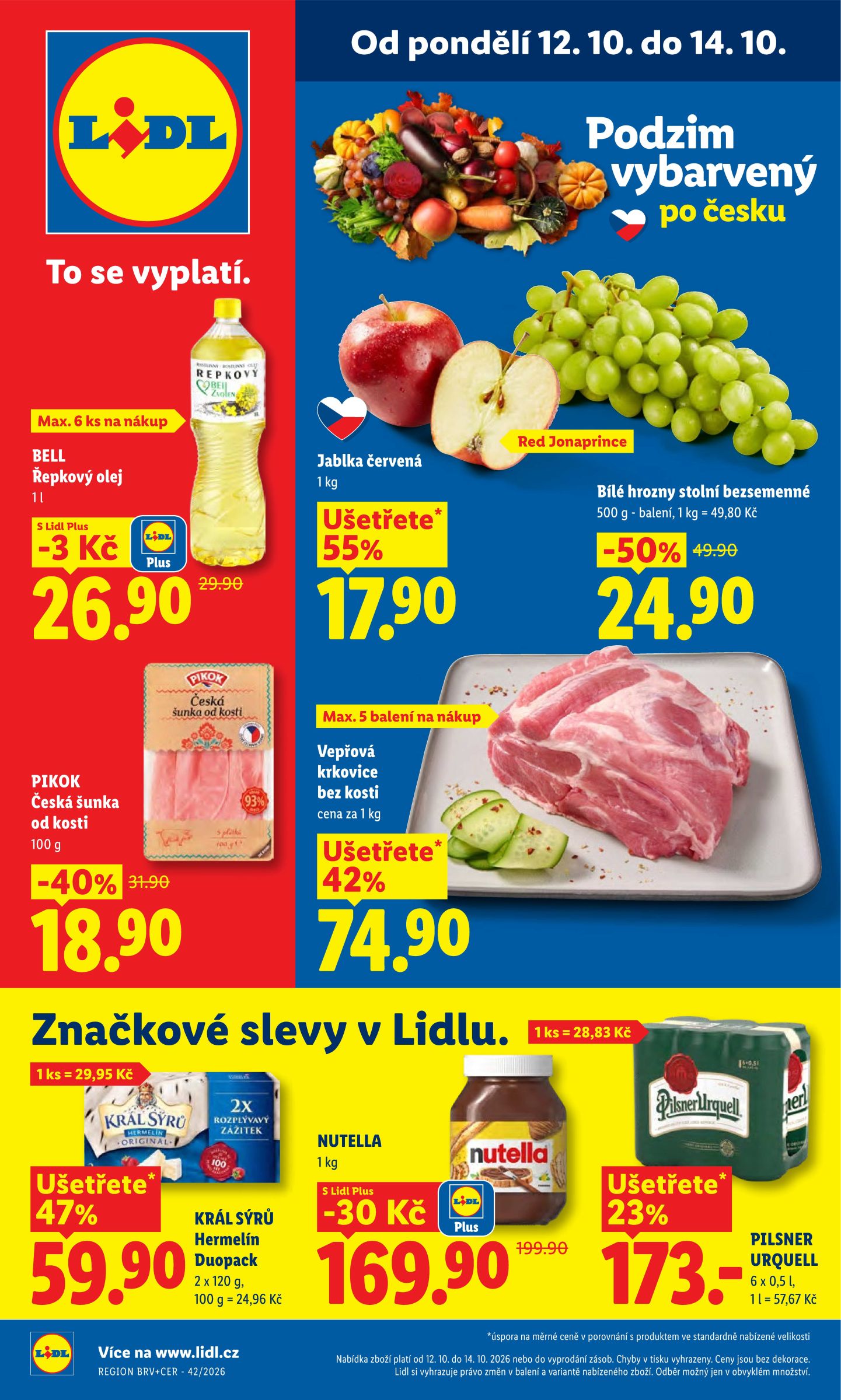 Lidl leták na příští týden od pondělí 12.10.2026 do středy 14.10.2026
