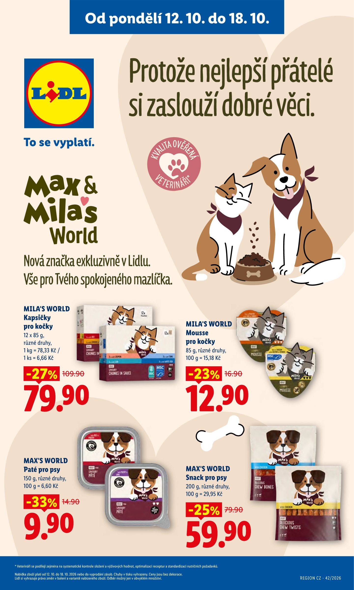 Lidl - Max & Mila's World leták na příští týden od pondělí 12.10.2026 do neděle 18.10.2026