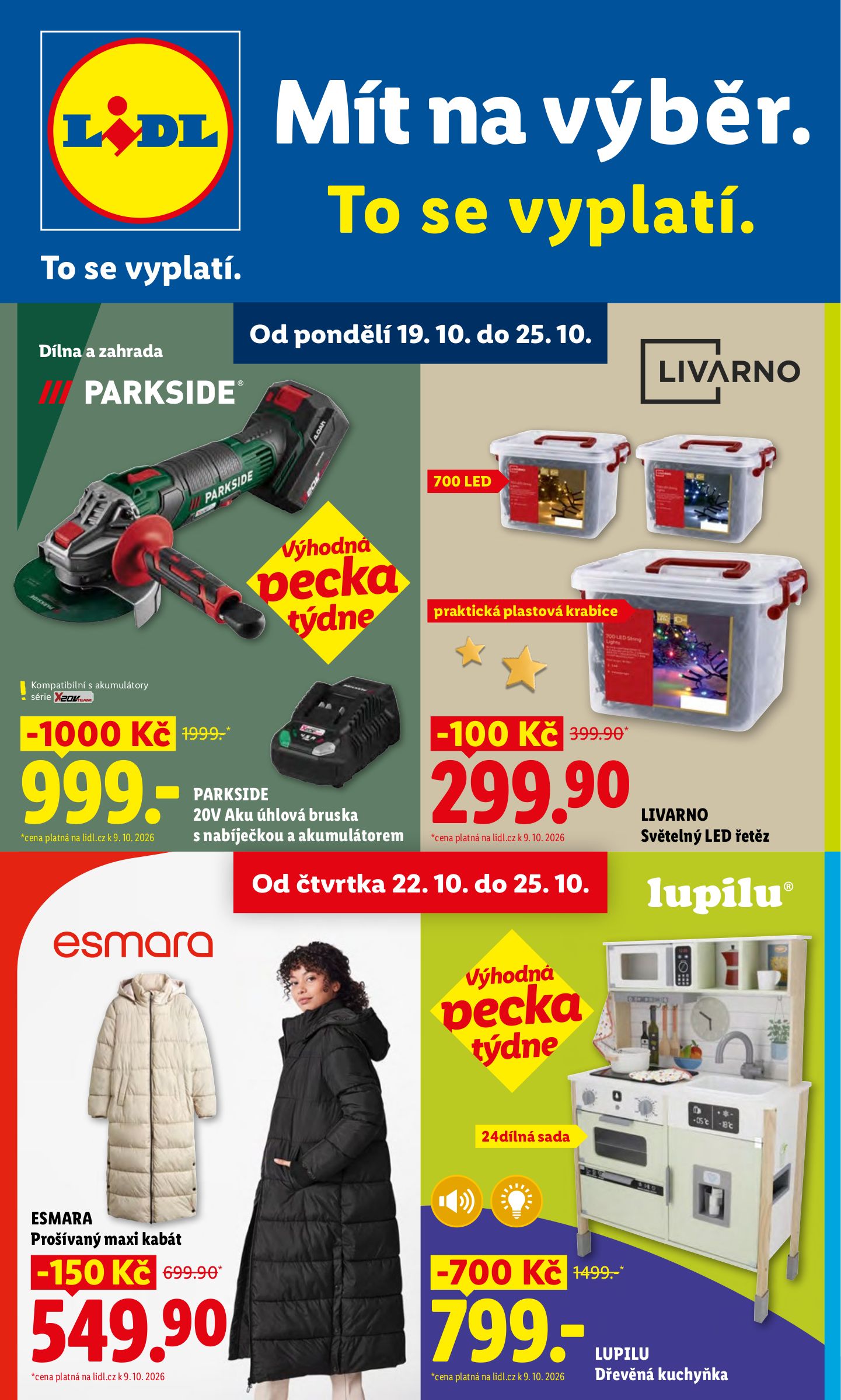 Lidl - Spotřební zboží leták na příští týden od pondělí 19.10.2026 do neděle 25.10.2026