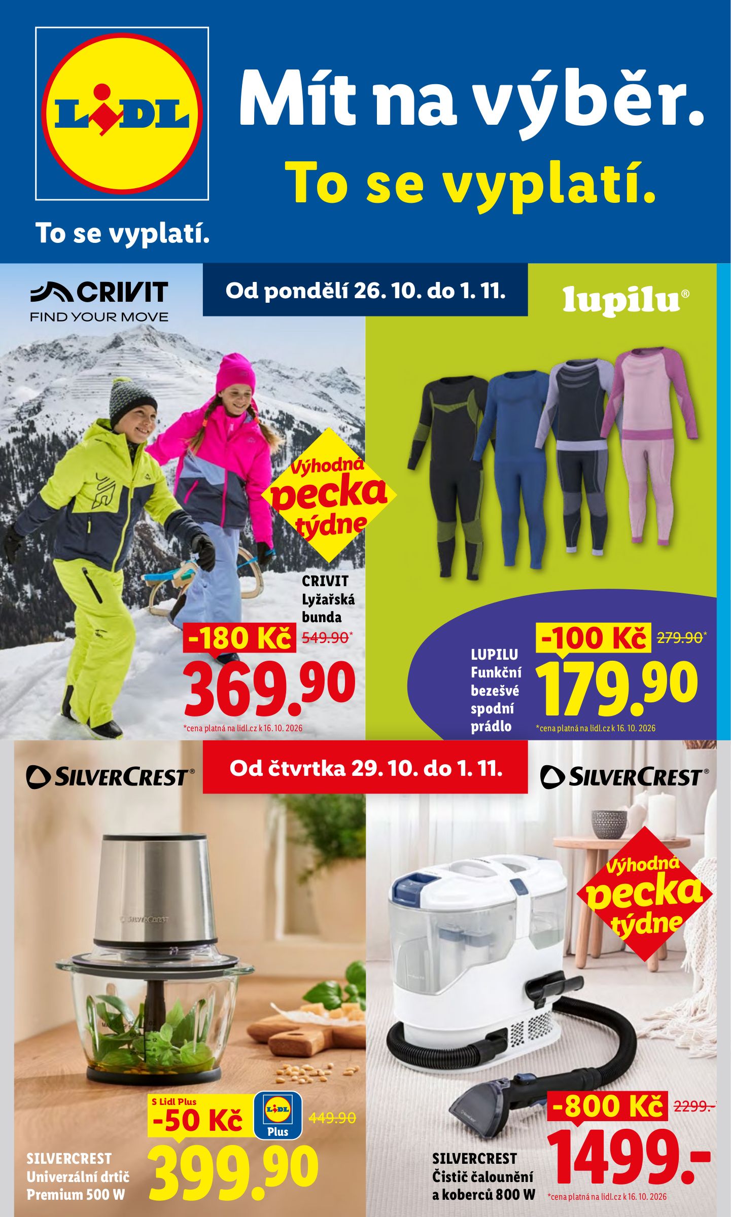 Lidl - Spotřební zboží leták na příští týden od pondělí 26.10.2026 do neděle 01.11.2026