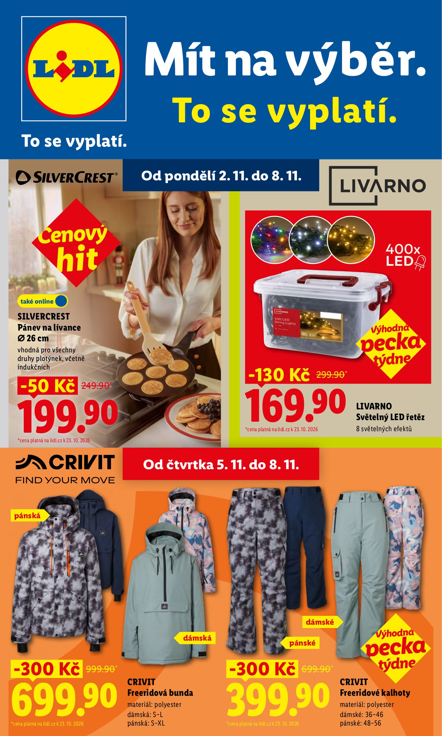 Lidl - Spotřební zboží leták na příští týden od pondělí 02.11.2026 do neděle 08.11.2026
