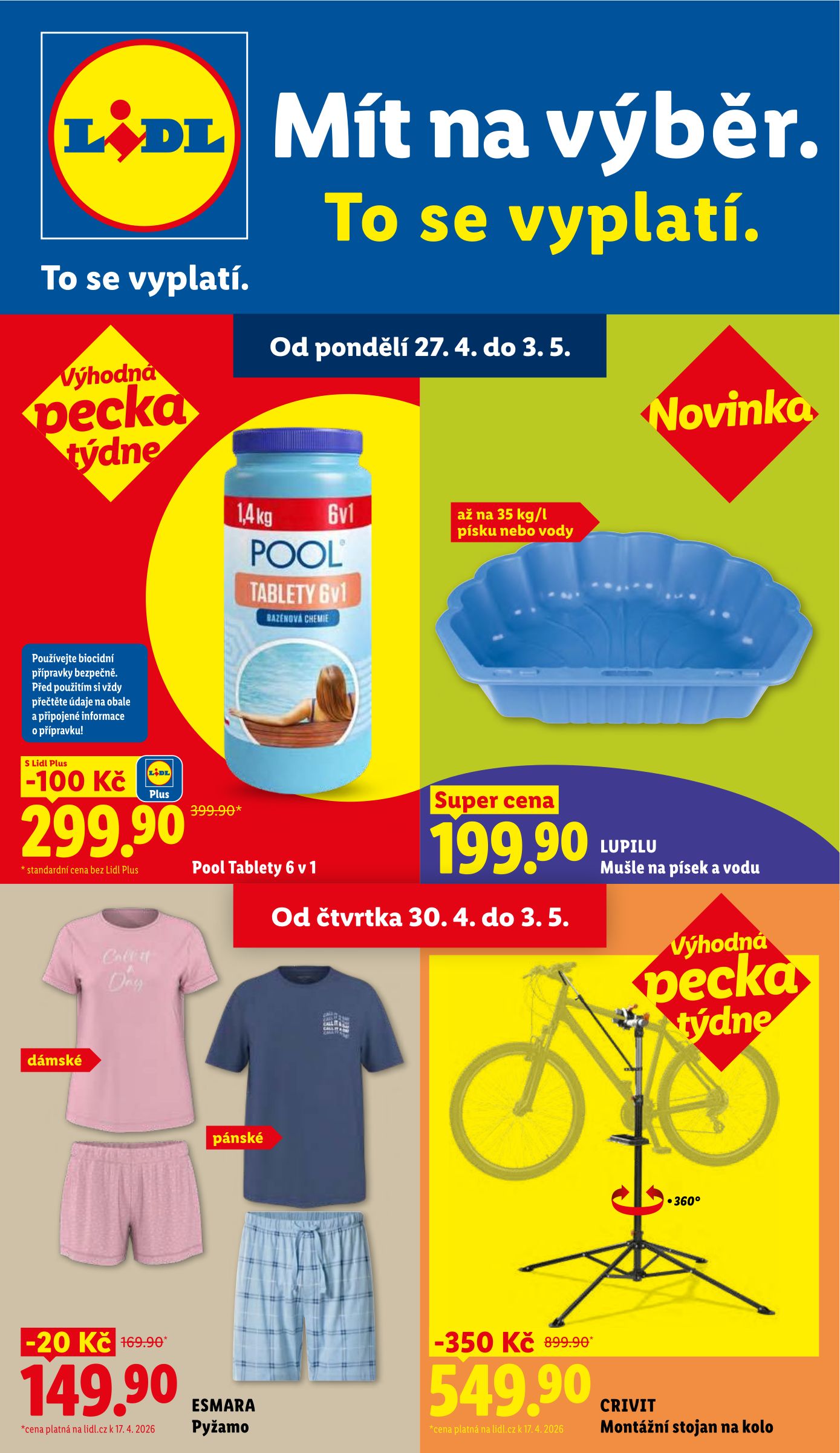 Lidl - Spotřební zboží leták na příští týden od pondělí 27.04.2026 do neděle 03.05.2026