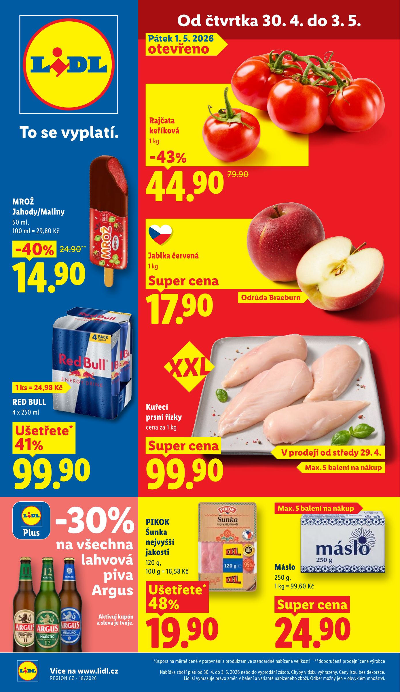 Lidl leták na příští týden od čtvrtka 30.04.2026 do neděle 03.05.2026