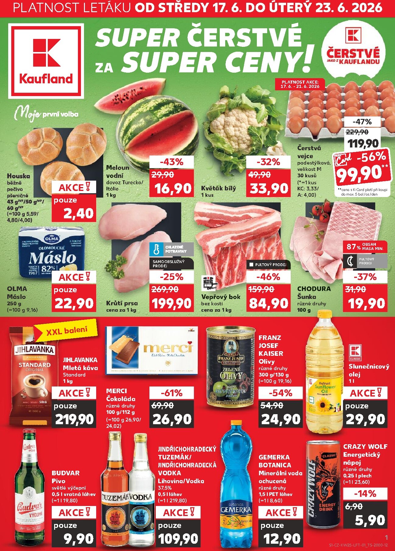 Kaufland - Brno leták na příští týden od středy 17.06.2026 do úterý 23.06.2026