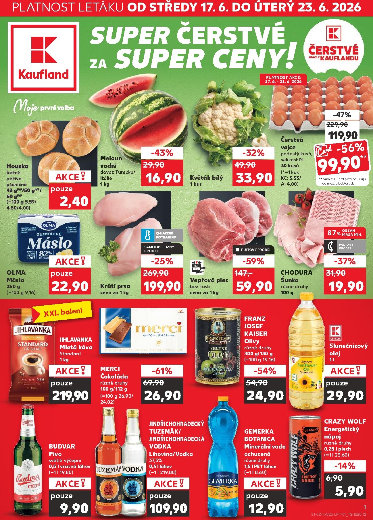 Kaufland - Praha 4 leták na příští týden od středy 17.06.2026 do úterý 23.06.2026