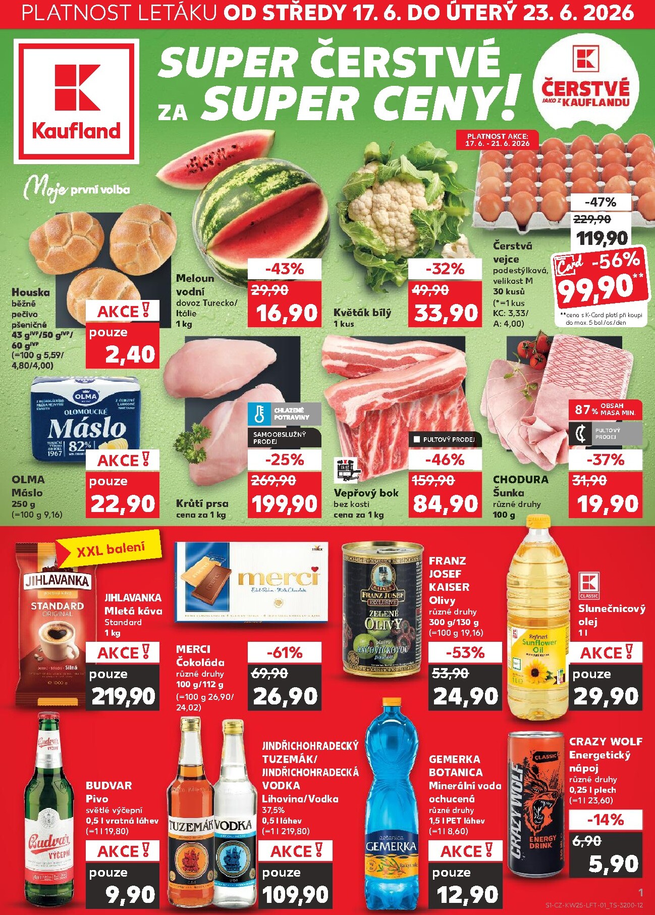 Kaufland - Ostrava leták na příští týden od středy 17.06.2026 do úterý 23.06.2026