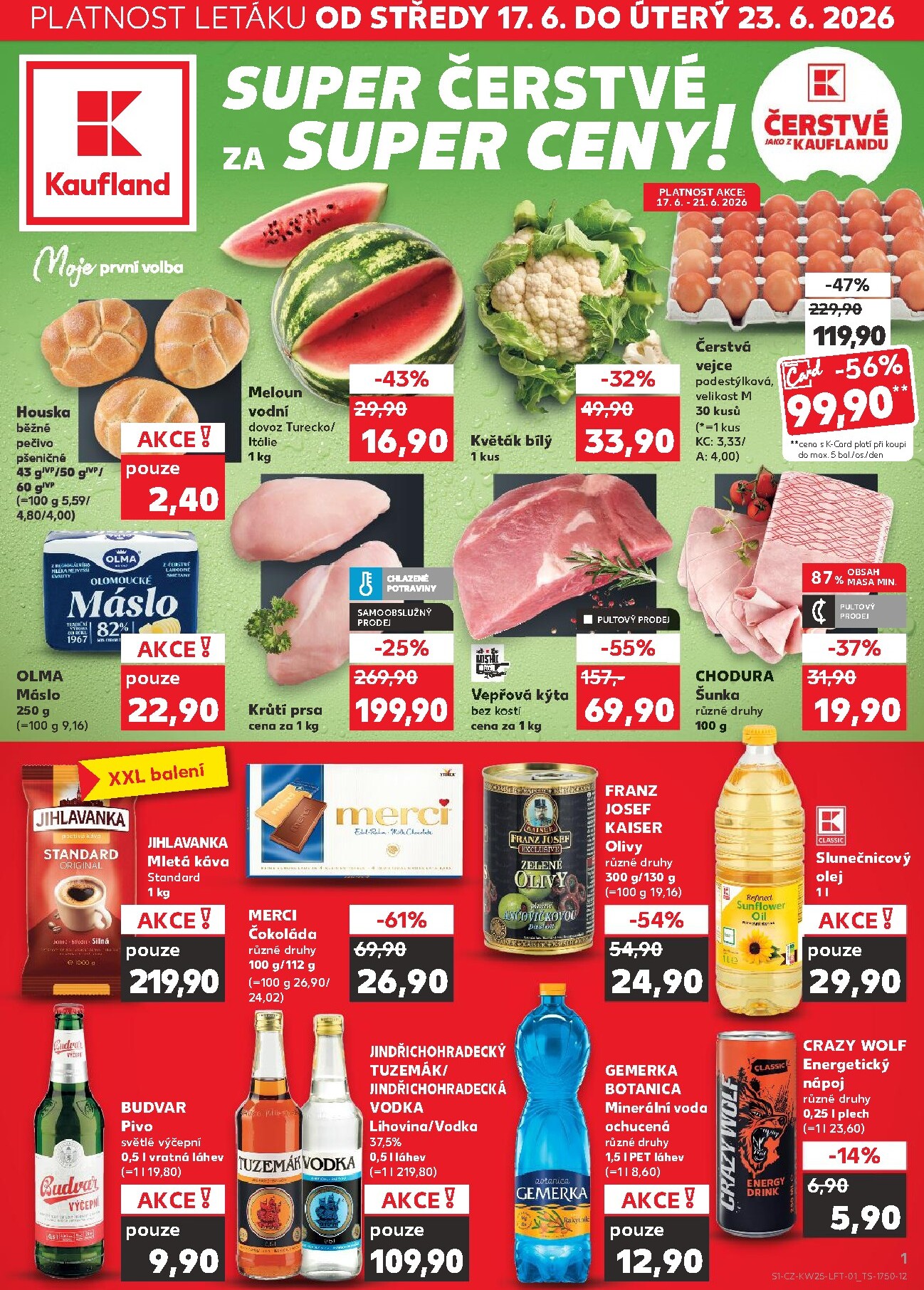 Kaufland - Kolín leták na příští týden od středy 17.06.2026 do úterý 23.06.2026