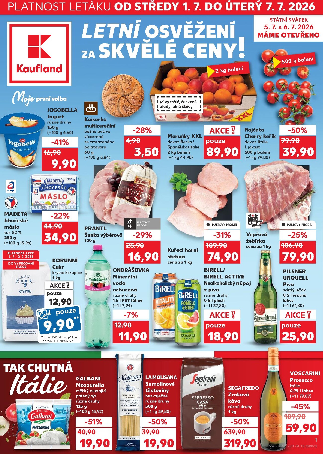Kaufland - Ostrava leták na příští týden od středy 01.07.2026 do úterý 07.07.2026