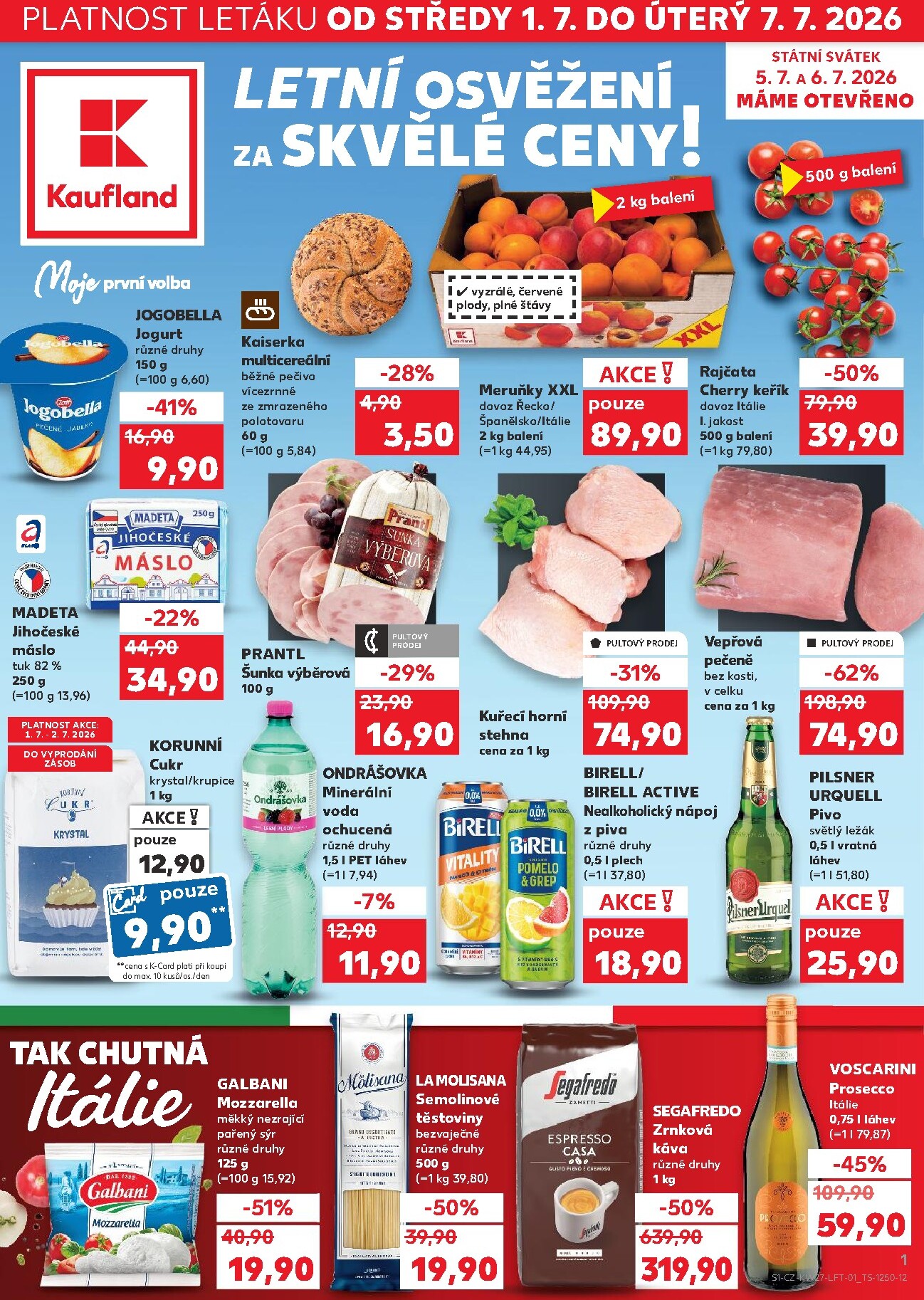 Kaufland - Kolín leták na příští týden od středy 01.07.2026 do úterý 07.07.2026