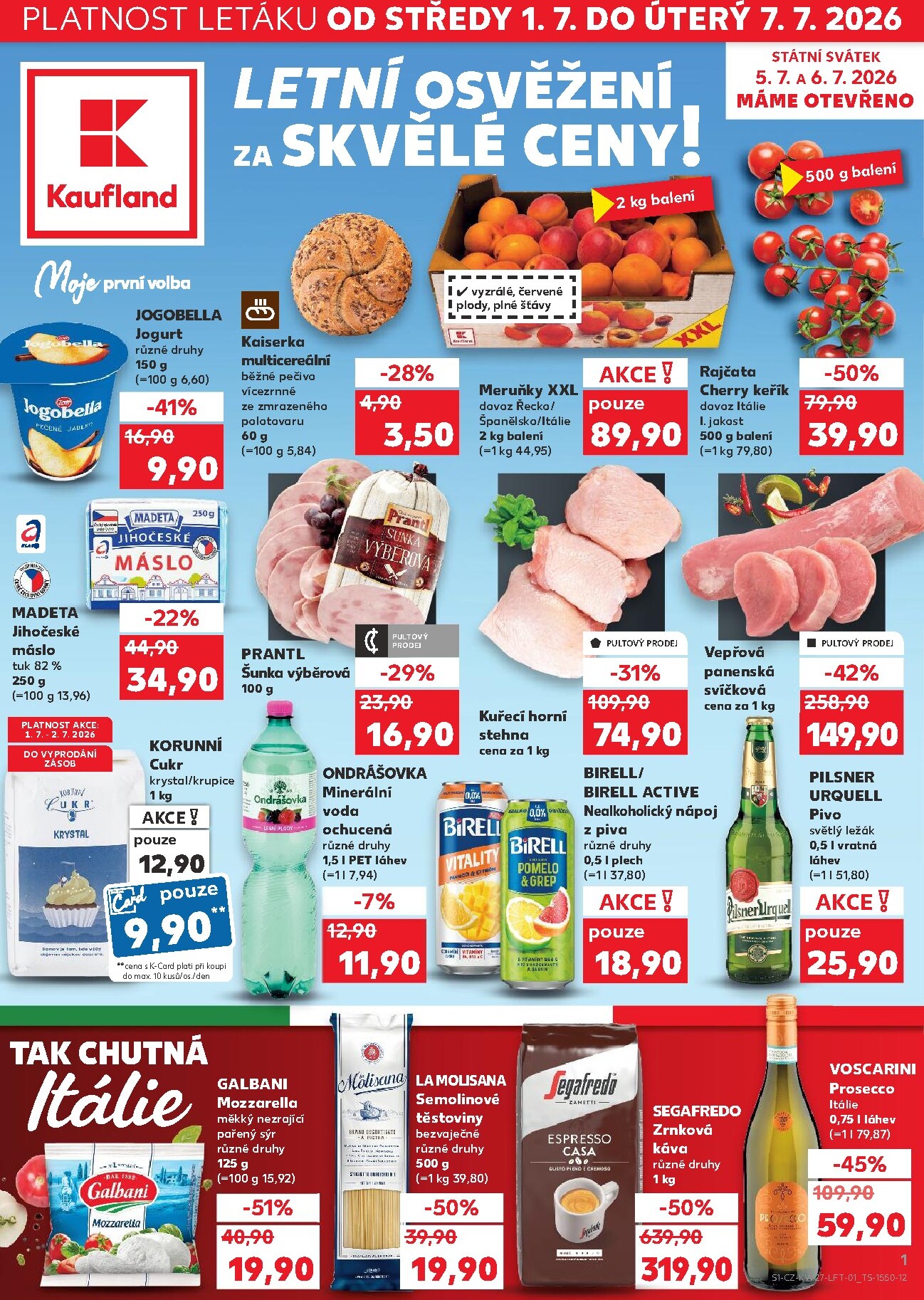 Kaufland - Praha 4 leták na příští týden od středy 01.07.2026 do úterý 07.07.2026