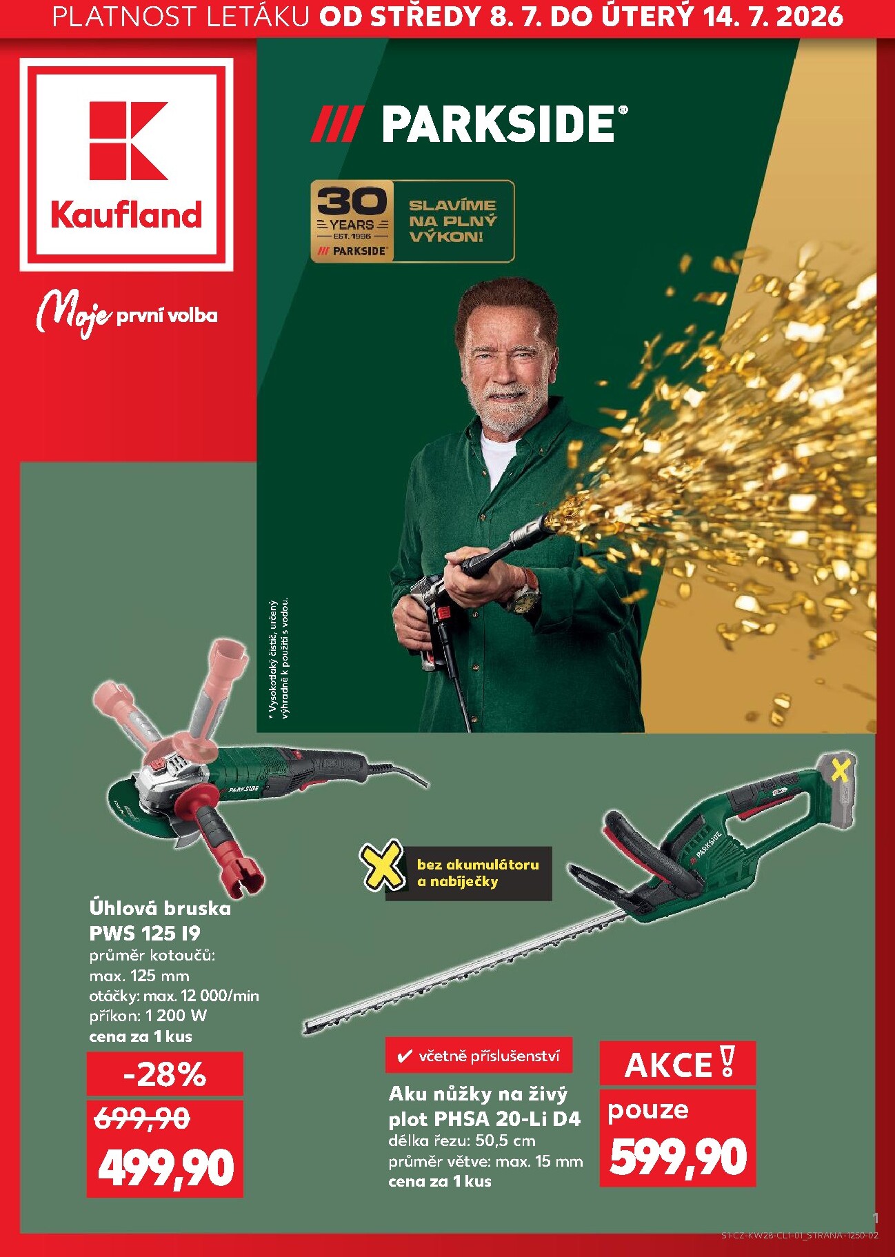 Kaufland - Parkside - Ostrava leták na příští týden od středy 08.07.2026 do úterý 14.07.2026