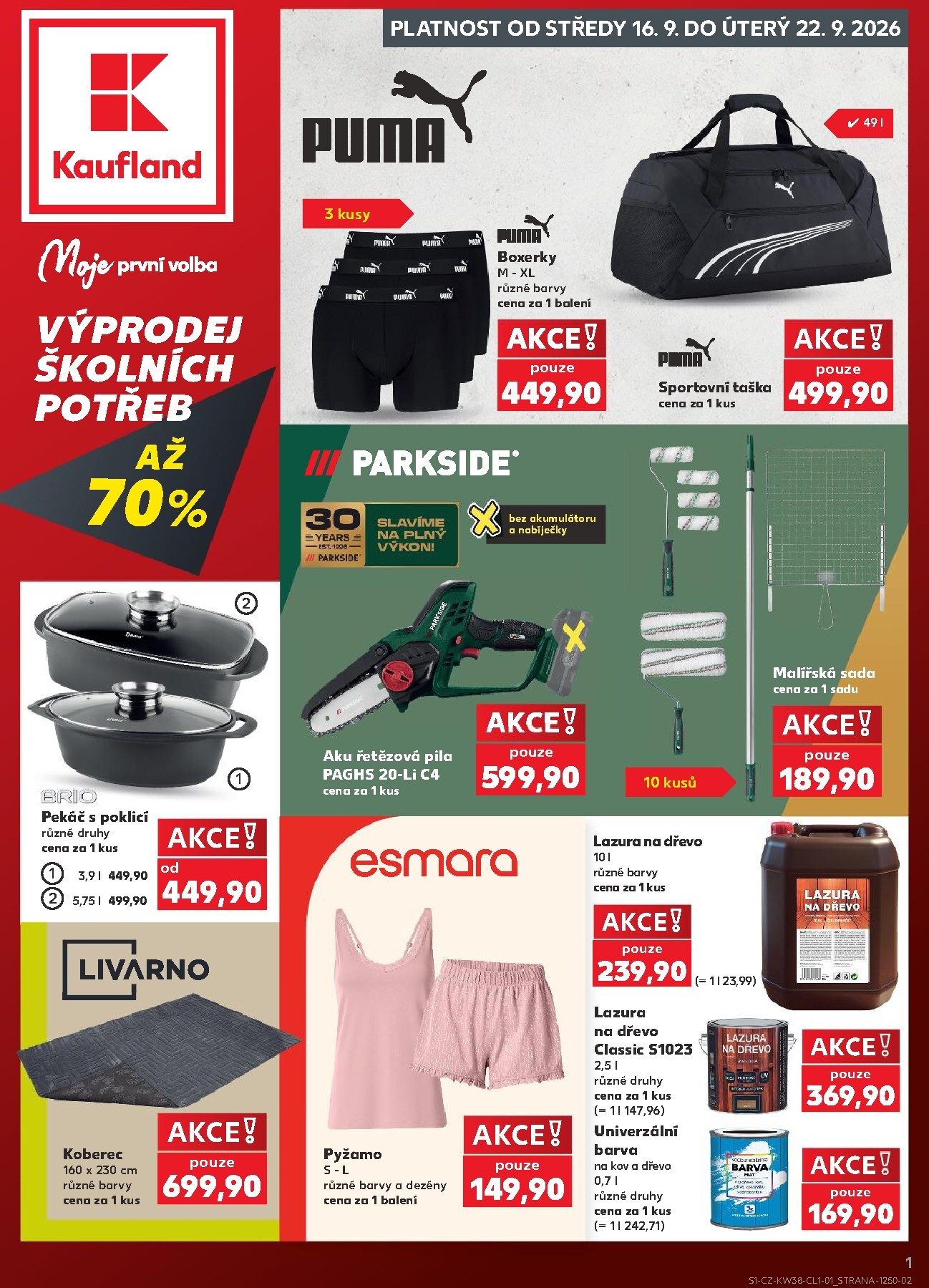 Aktuální Kaufland - Ostrava - Spotřební zboží leták platný od středy 16.09.2026 do úterý 22.09.2026