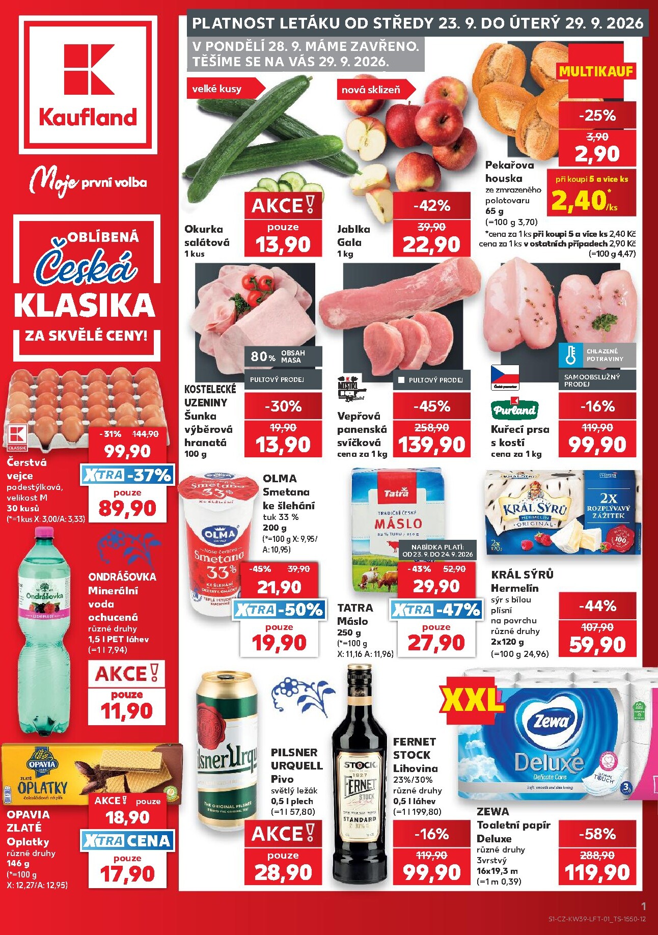 Kaufland - Praha 4 leták na příští týden od středy 23.09.2026 do úterý 29.09.2026
