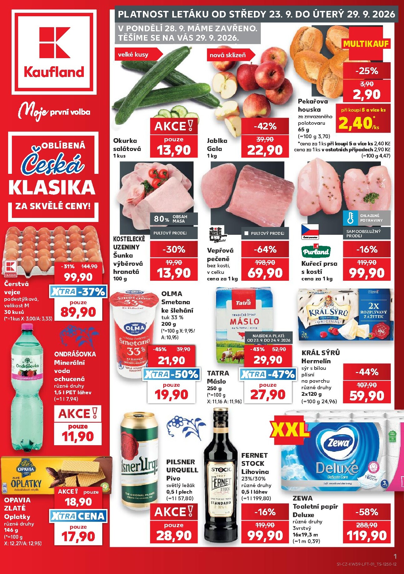 Kaufland - Kolín leták na příští týden od středy 23.09.2026 do úterý 29.09.2026