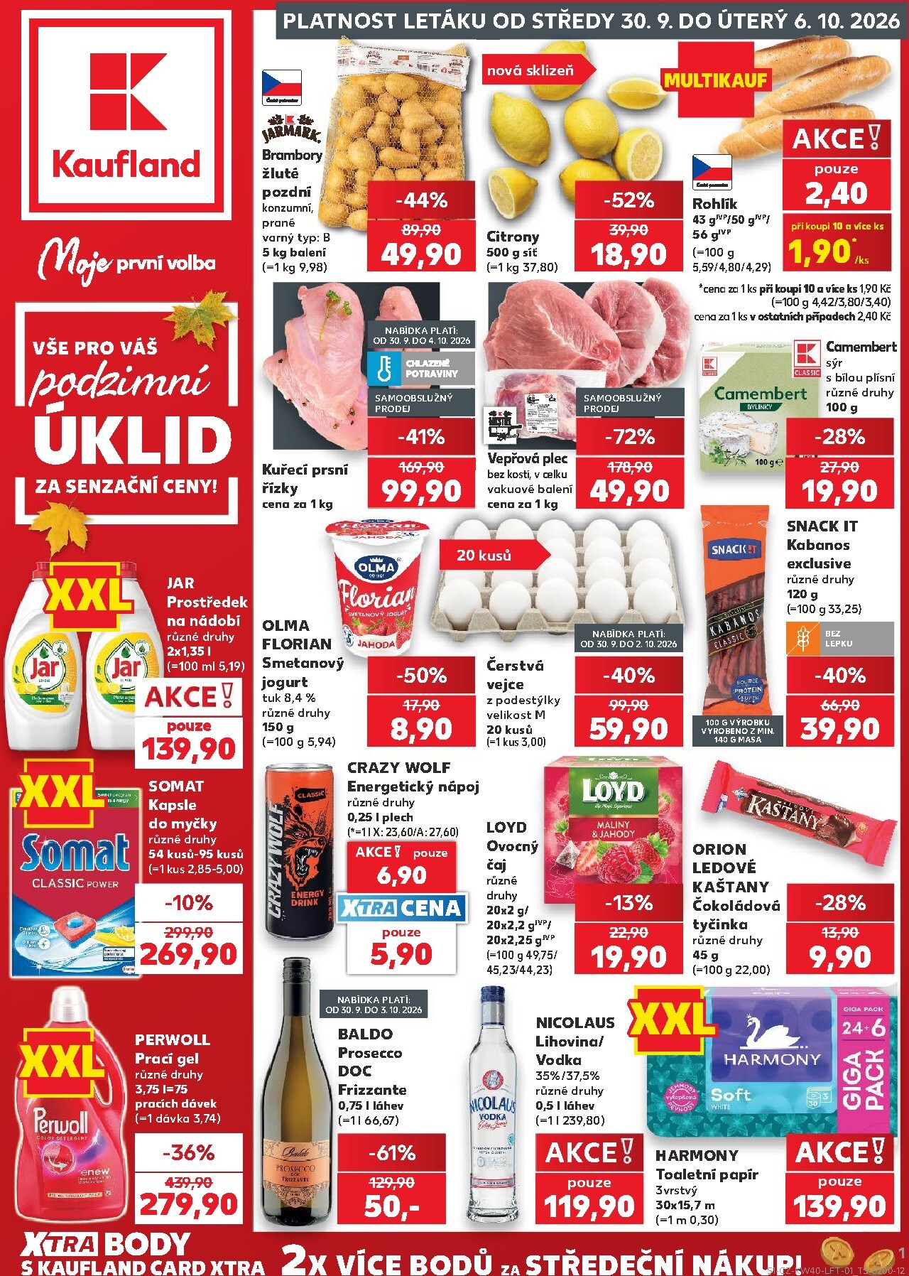 Budoucí Kaufland - Ostrava leták platný od středy 30.09.2026 do úterý 06.10.2026