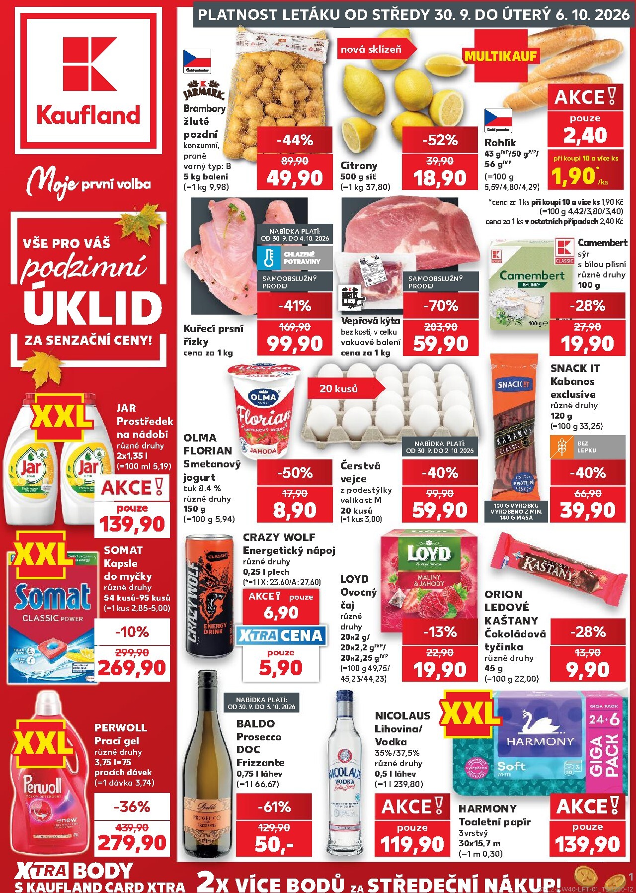 Budoucí Kaufland - Kolín leták platný od středy 30.09.2026 do úterý 06.10.2026