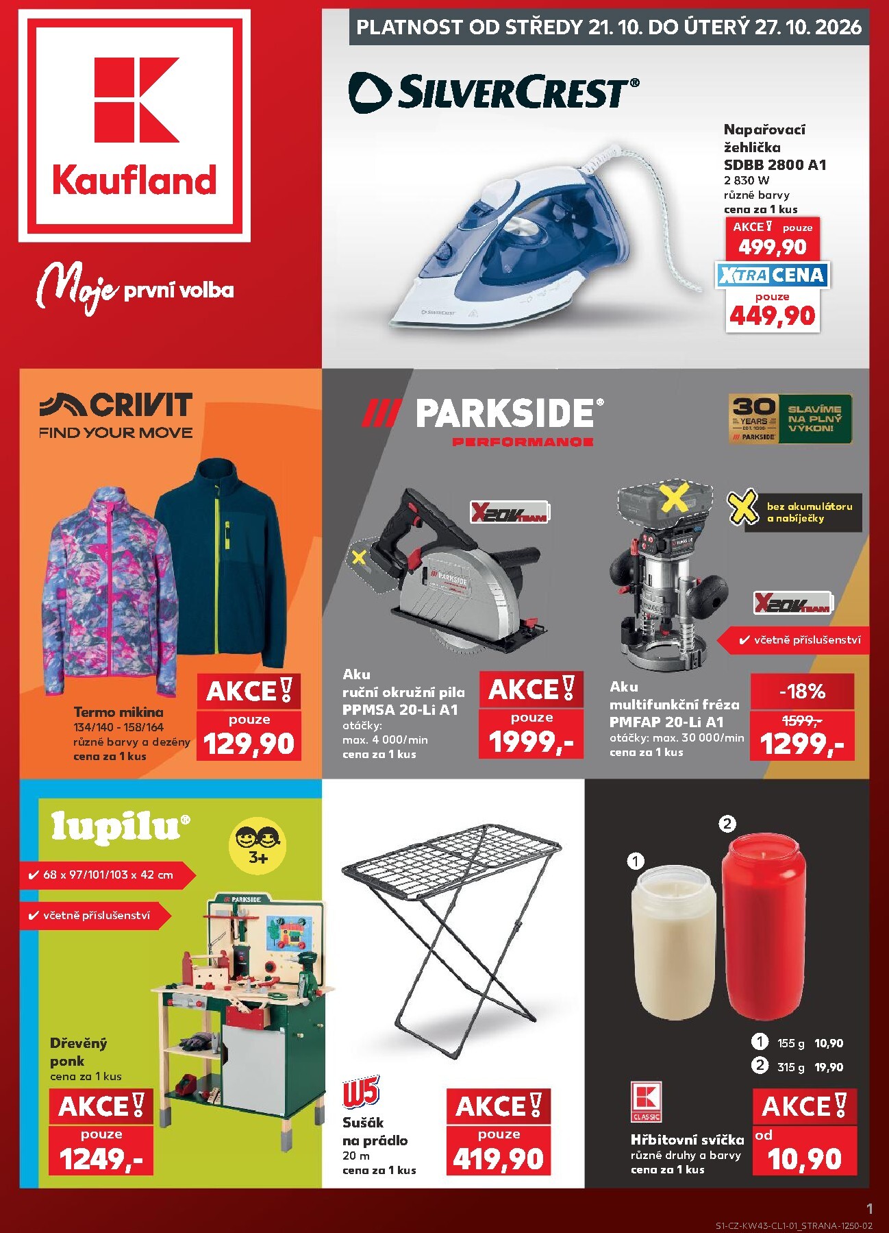 Kaufland - Kolín - Spotřební zboží leták na příští týden od středy 21.10.2026 do úterý 27.10.2026