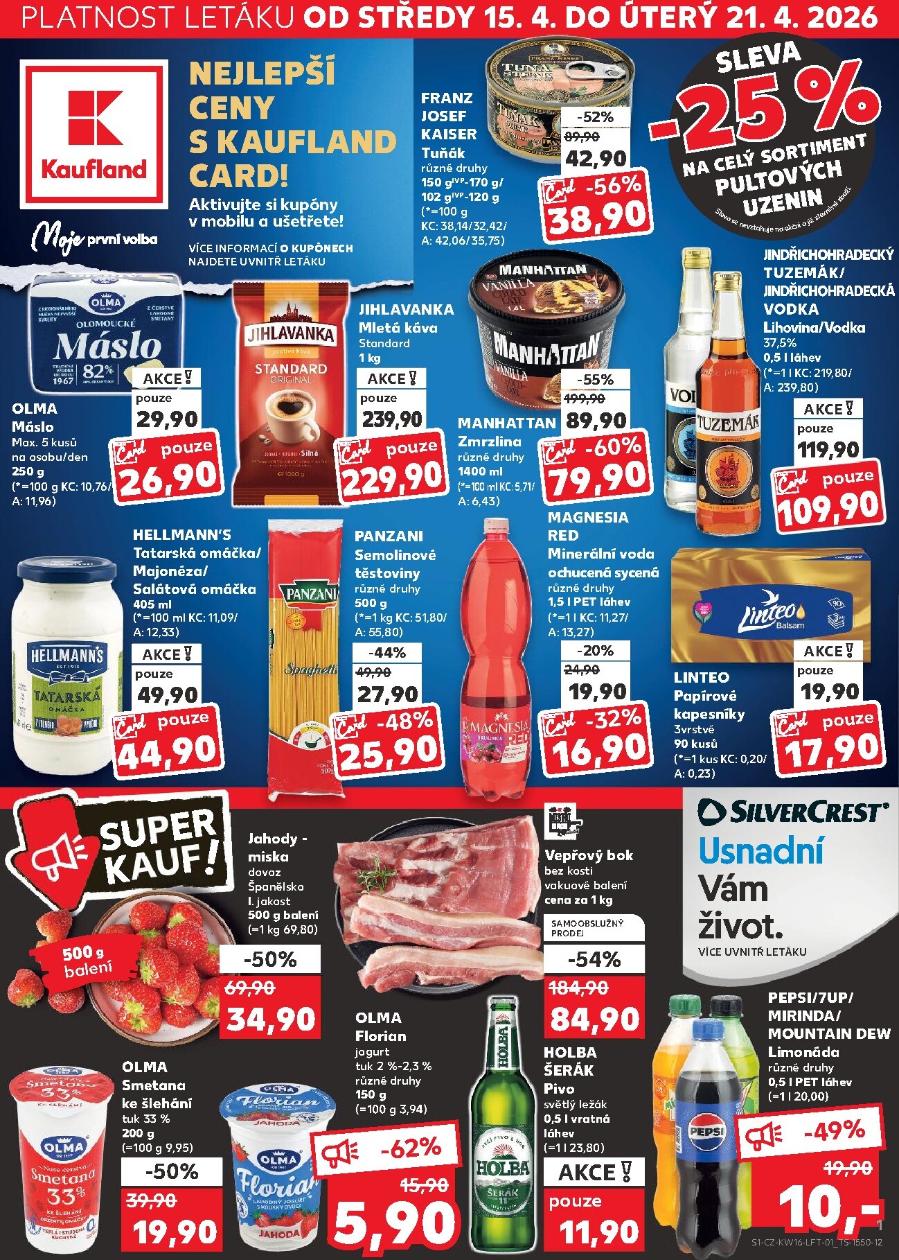 Kaufland - Praha 4 leták na příští týden od středy 15.04.2026 do úterý 21.04.2026