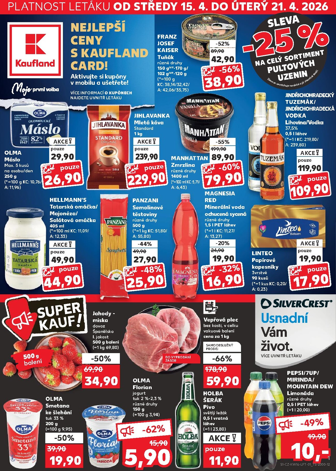 Kaufland - Ostrava leták na příští týden od středy 15.04.2026 do úterý 21.04.2026