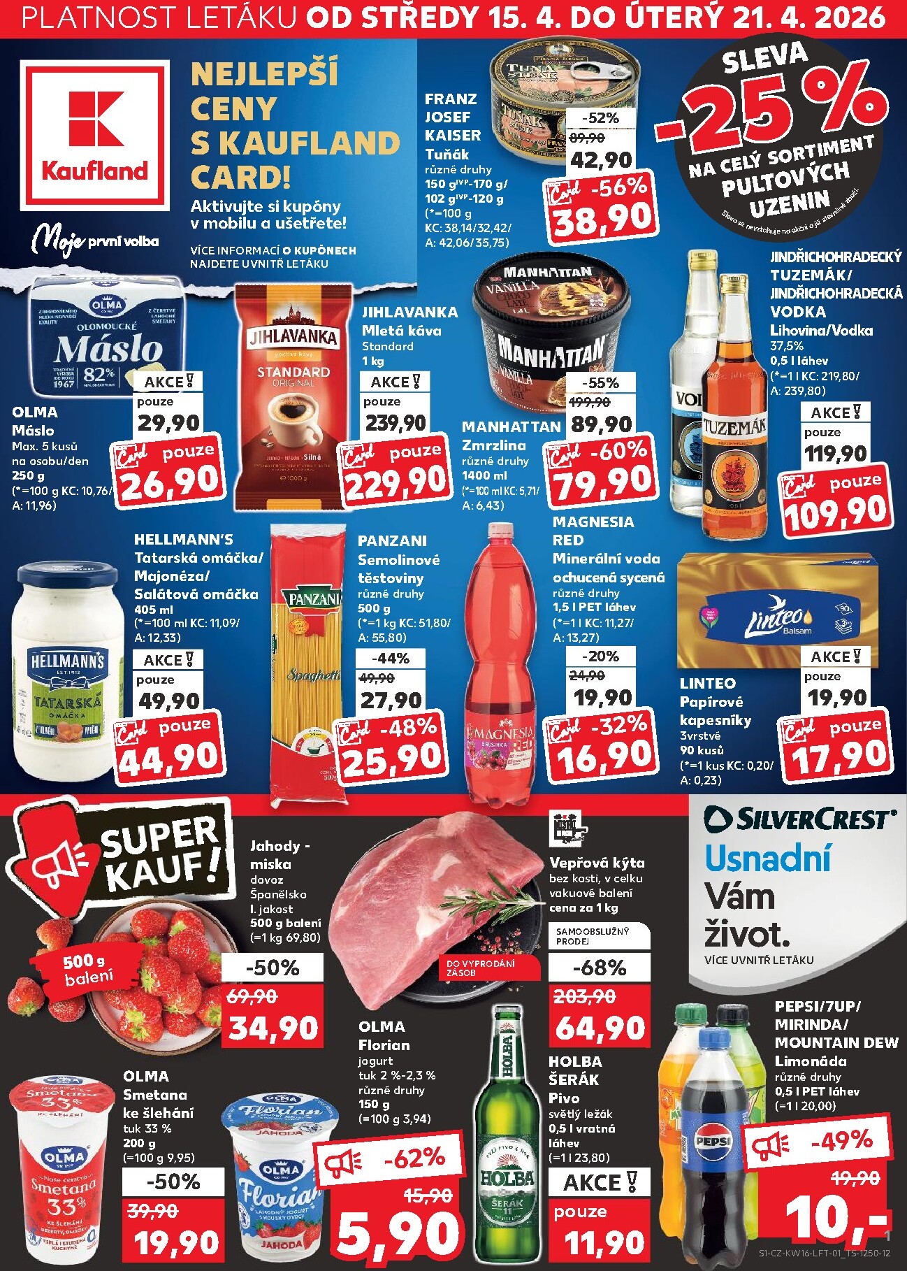 Kaufland - Kolín leták na příští týden od středy 15.04.2026 do úterý 21.04.2026