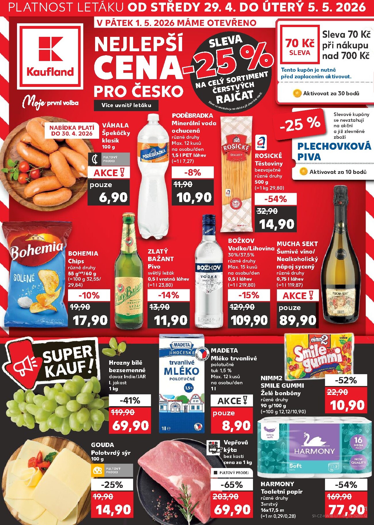 Kaufland - Brno leták na příští týden od středy 29.04.2026 do úterý 05.05.2026