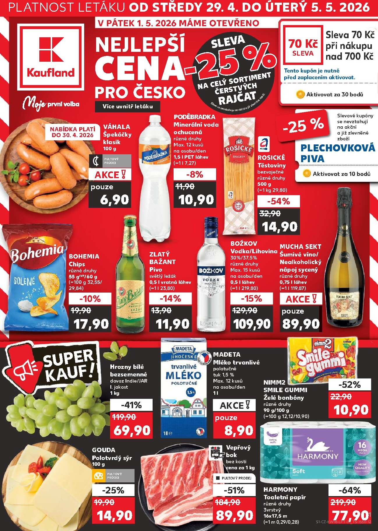Kaufland - Praha leták na příští týden od středy 29.04.2026 do úterý 05.05.2026