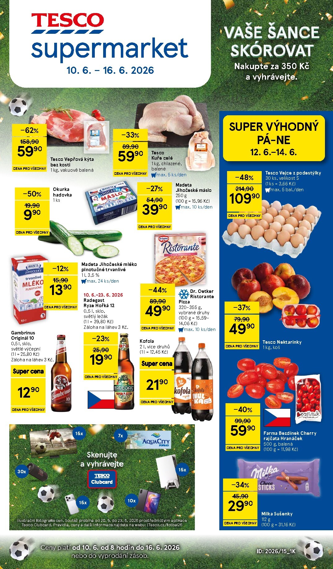 Budoucí Tesco supermarket leták platný od středy 10.06.2026 do úterý 16.06.2026