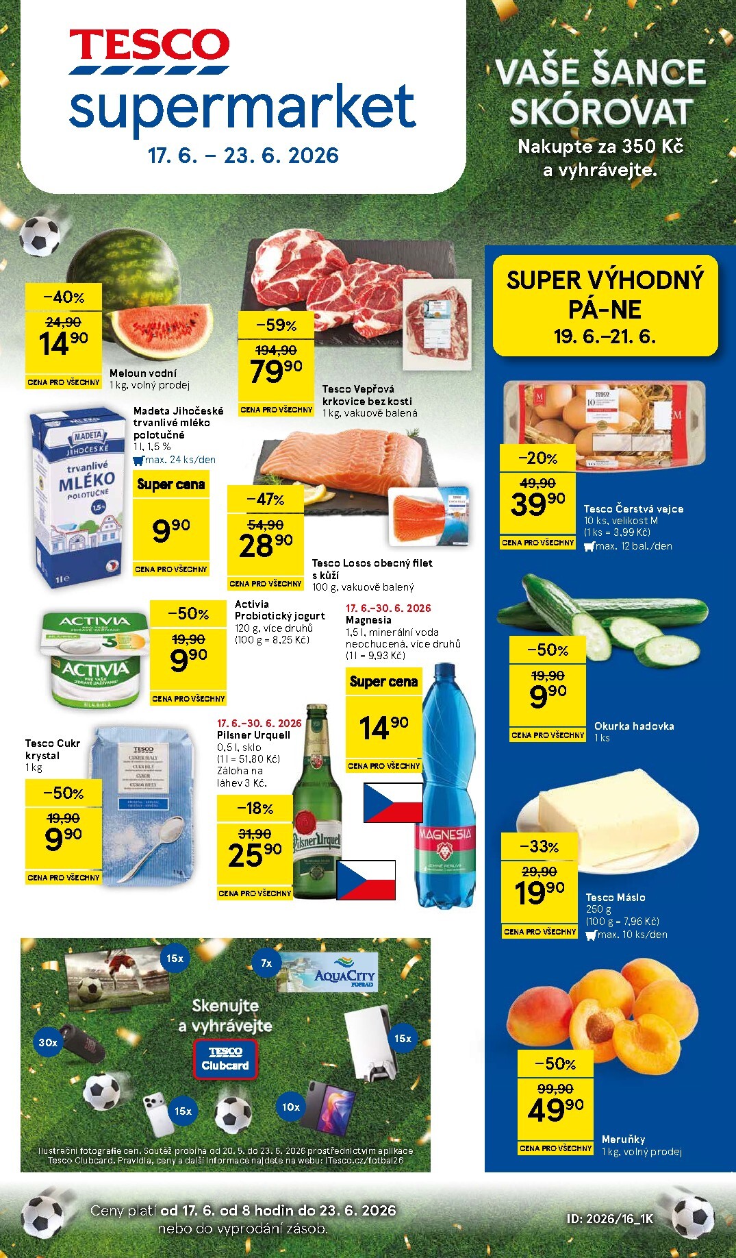 Budoucí Tesco supermarket leták platný od středy 17.06.2026 do úterý 23.06.2026